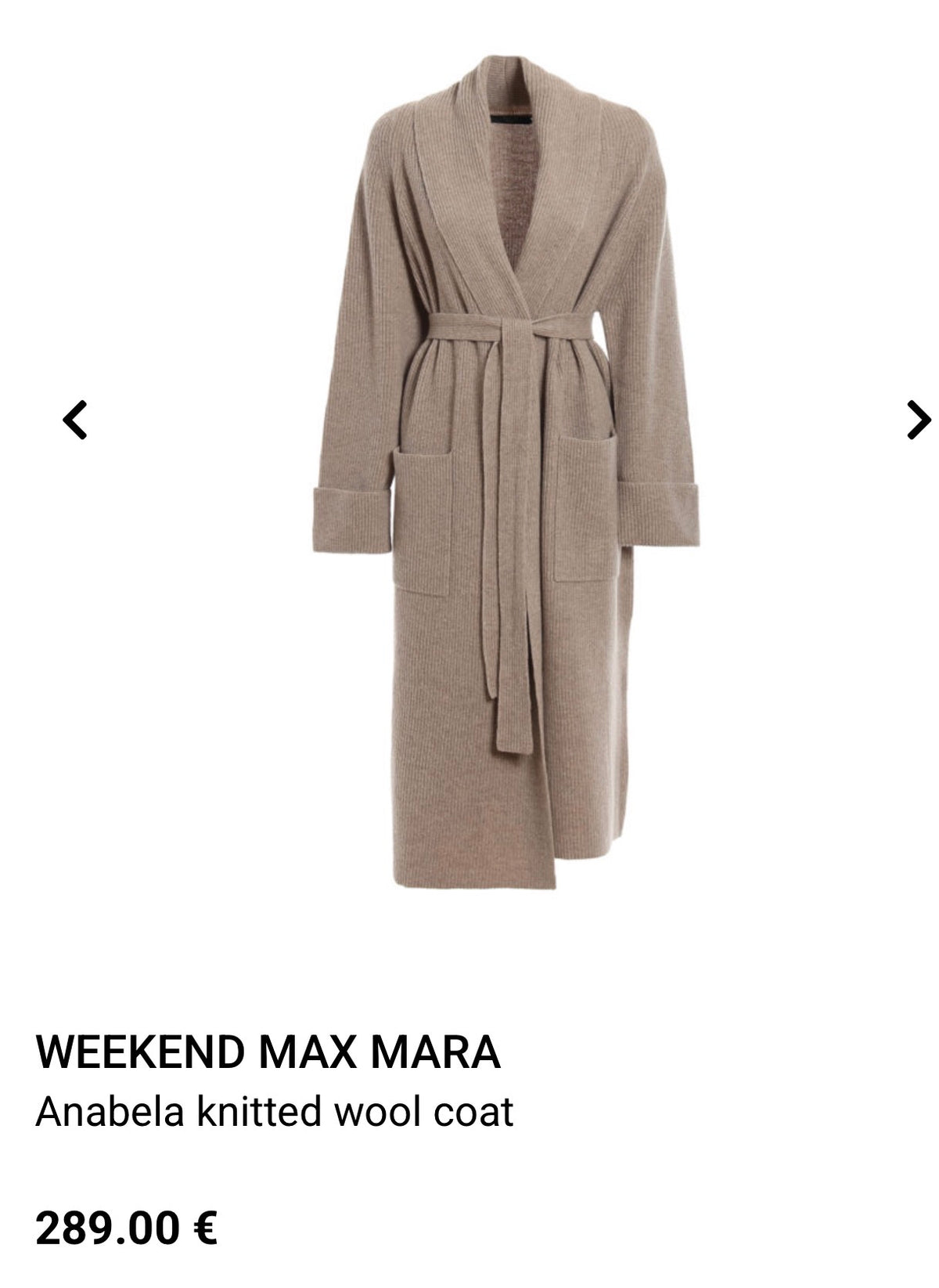 Cardigan premium Wknd MAX MARA din 100% lână moale și călduroasă ( mărimea M/L)