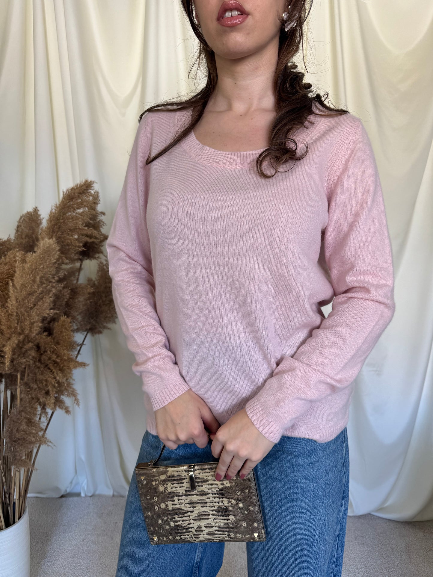 Pulover baby pink madeleine din 100% cașmir ( M)