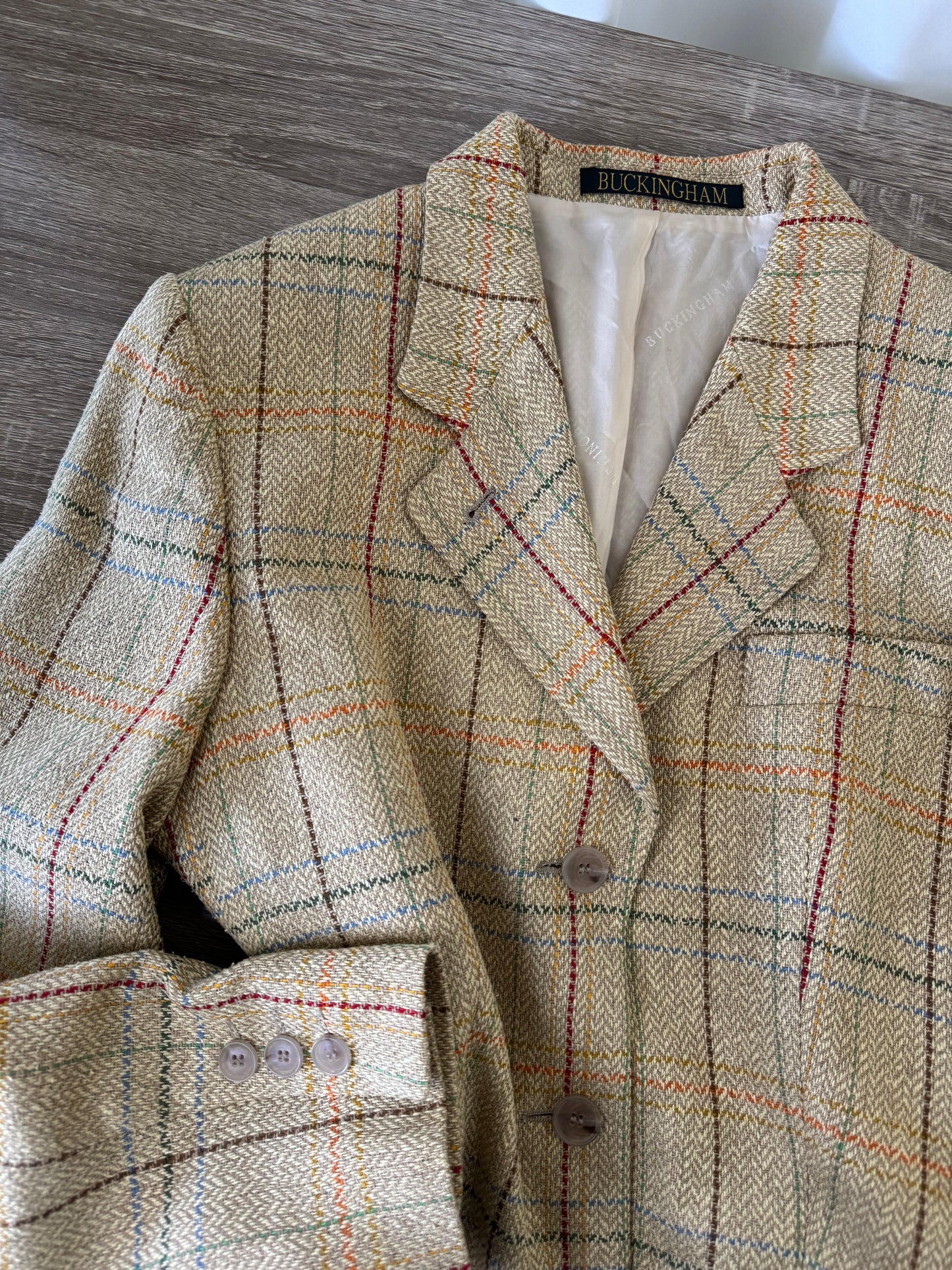 Sacou vintage din stofă premium de mătase naturală ( mărimea S/M)