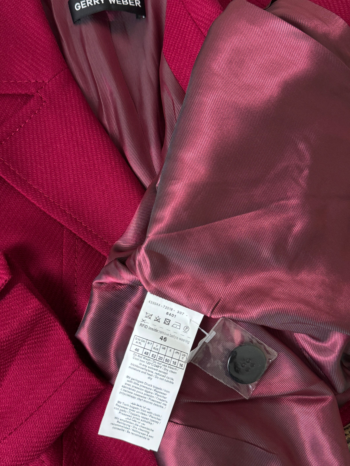 Sacou vintage GERRY WEBER din stofă de lână și modal, produs nou ( mărimea L/XL)