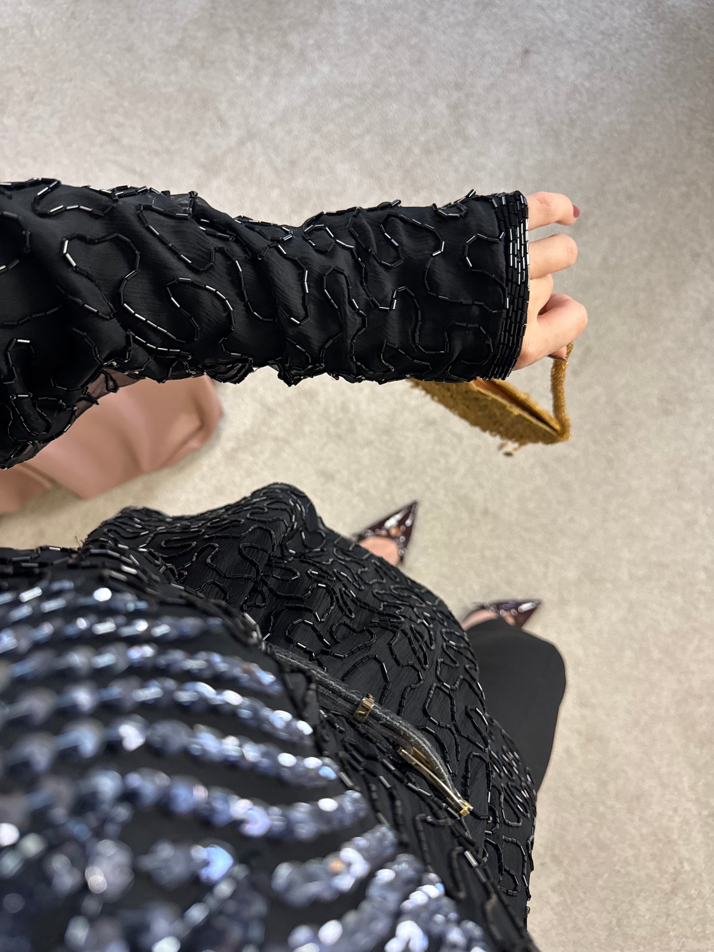 Piesa vintage superbă din 100% mătase, mărimea L