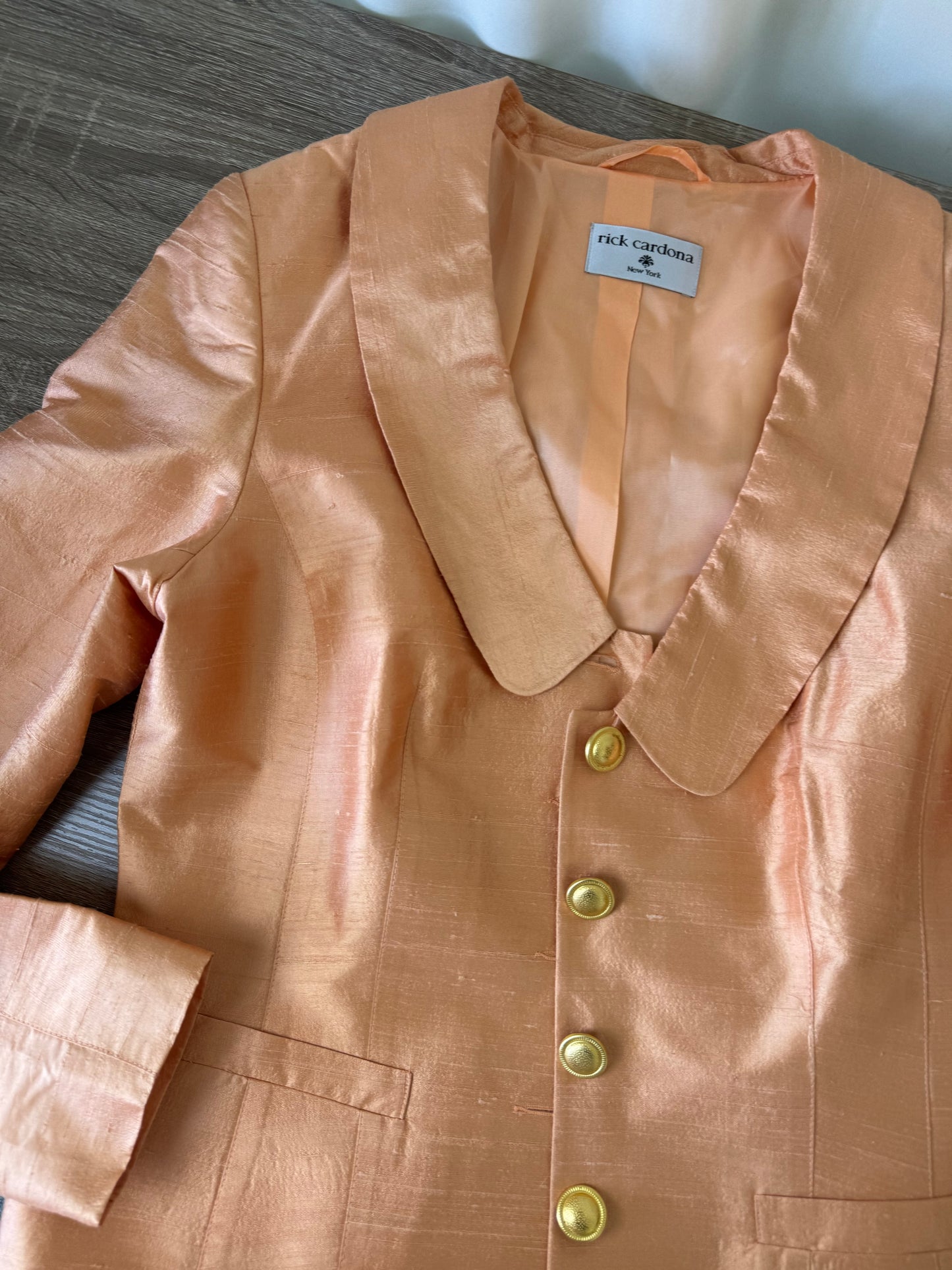 Sacou vintage din 100% mătase naturală 
(Mărimea M)