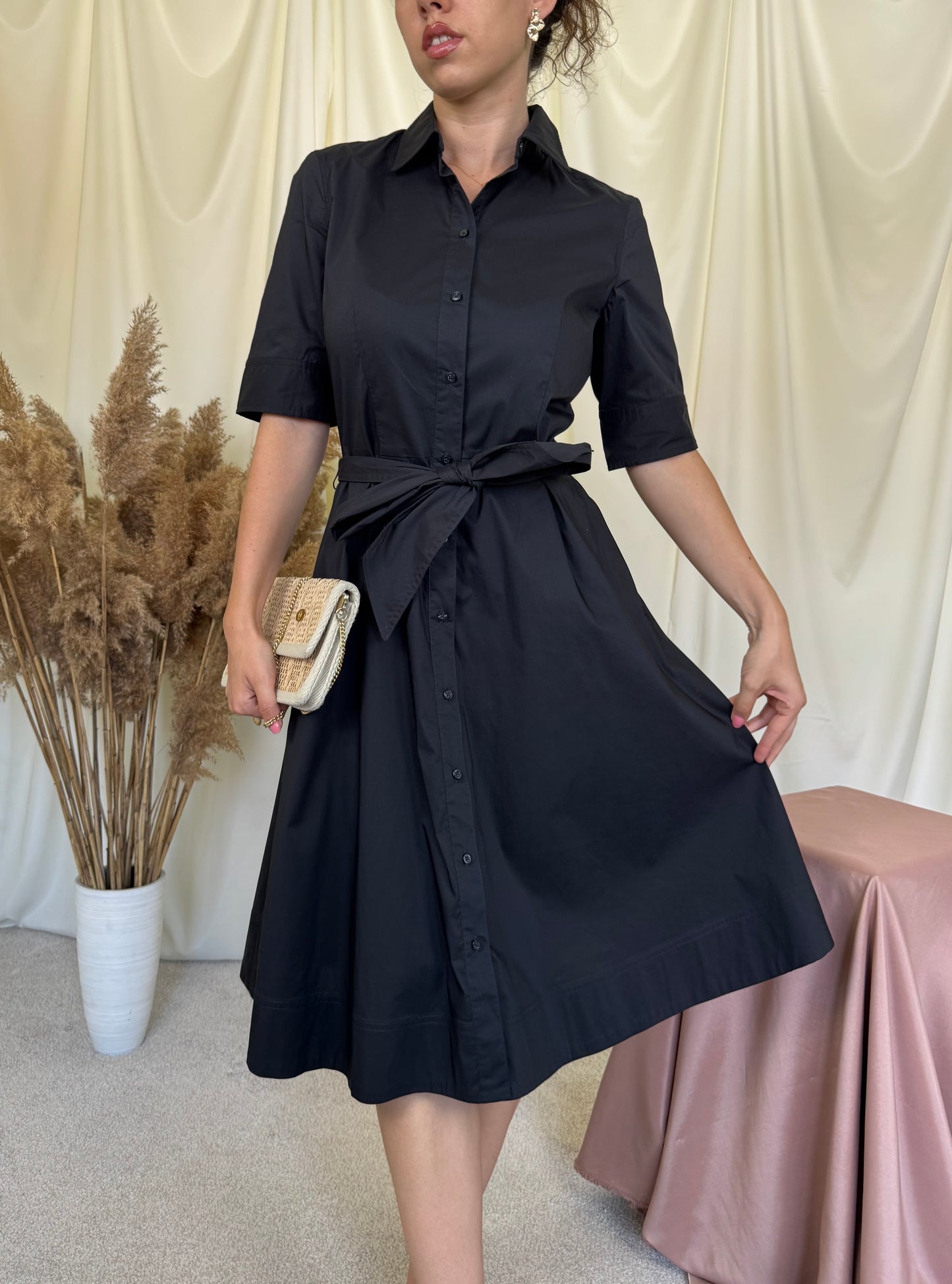 Rochie Ralph Lauren din bumbac, talie ajustabilă  cu cordon ( mărimea XS-S)