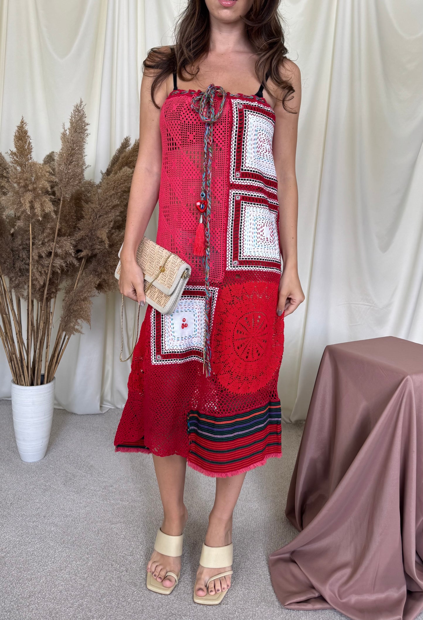 Piesă HANDMADE versatila de vară realizată manual, croset din bumbac, talie ajustabilă ( mărimea M-M/L)