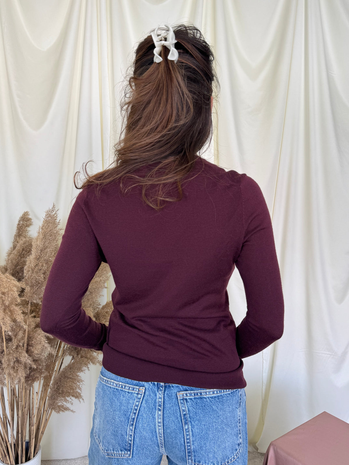 Bluză Uniqlo bordo din 100% lână fină ( mărimea xs/s)