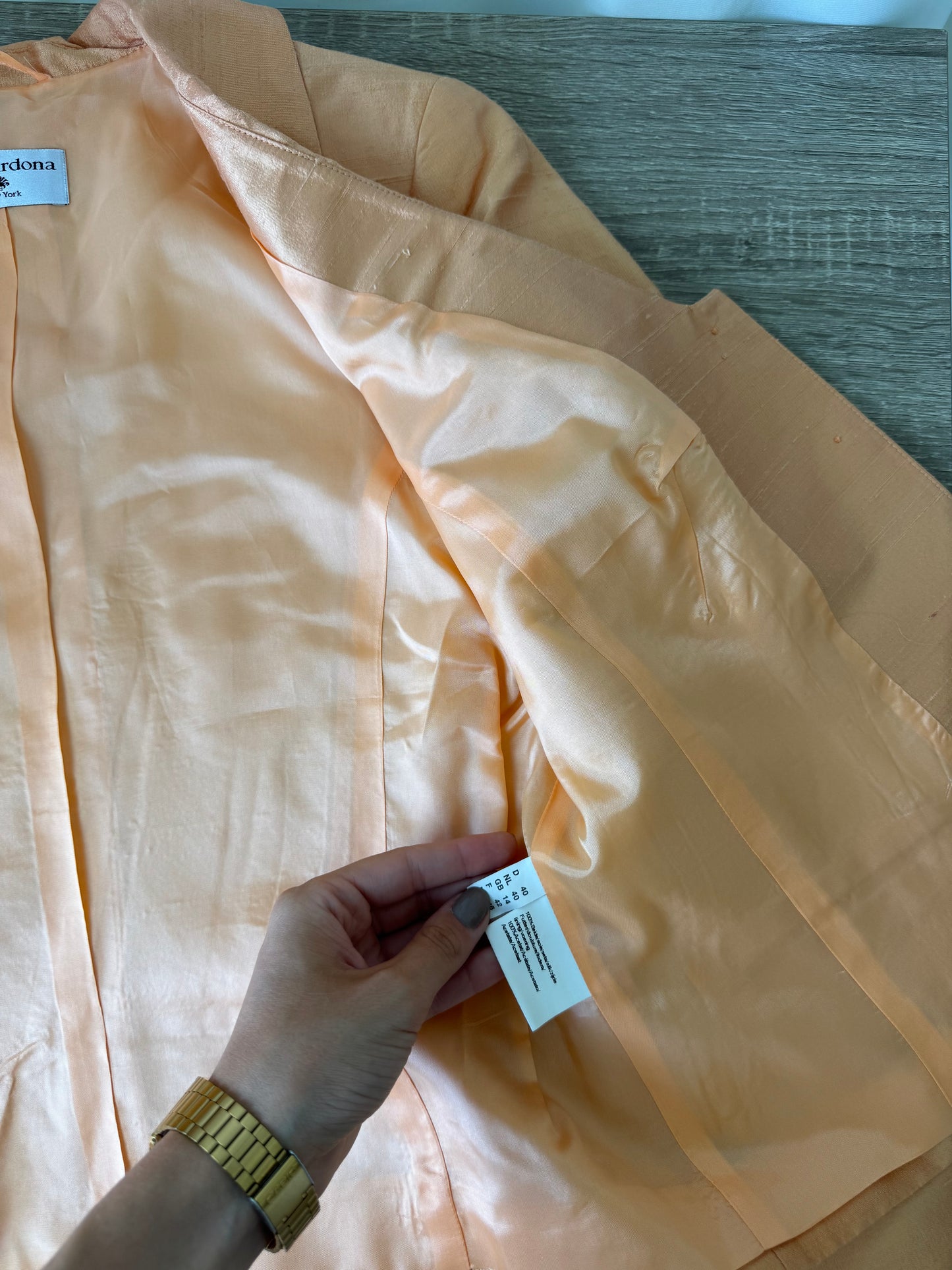 Sacou vintage din 100% mătase naturală 
(Mărimea M)