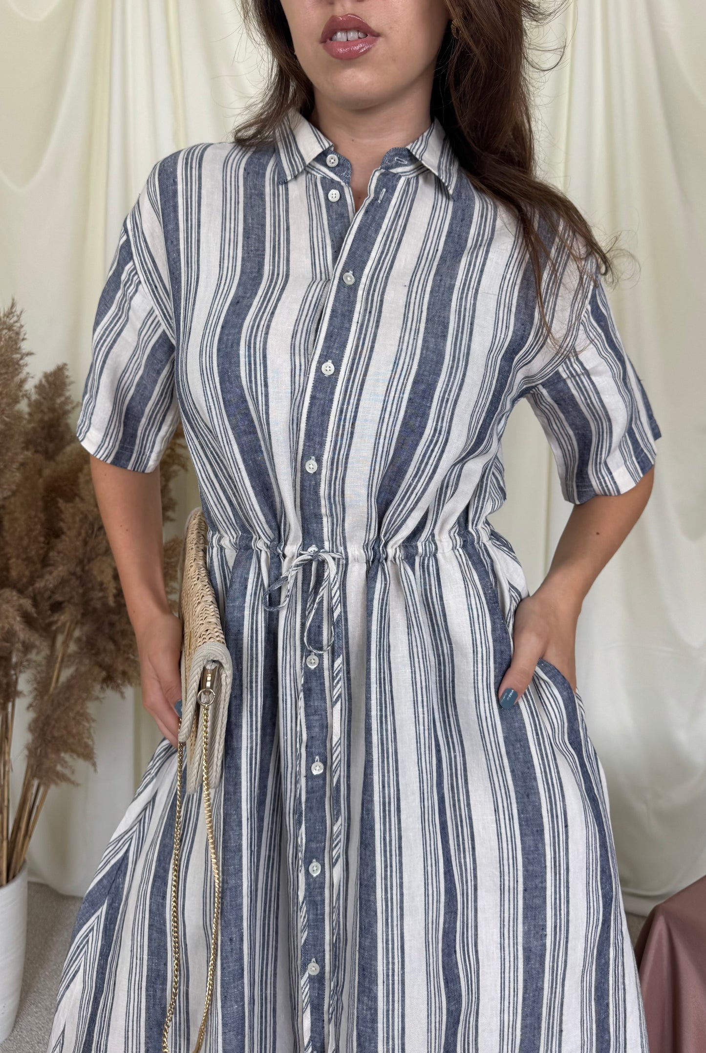 Rochie polo RALPH LAUREN din 100% in cu talie ajustabilă( mărimea S-M)