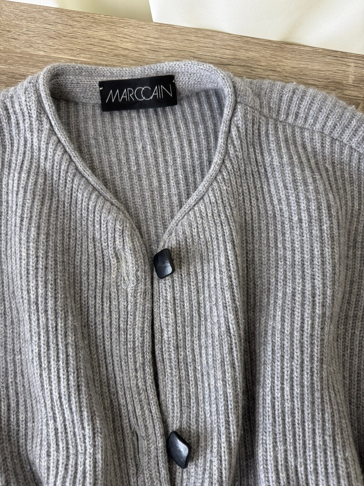 Cardigan premium MARC CAIN din lana și angora, fit oversized ( marimea M/L)