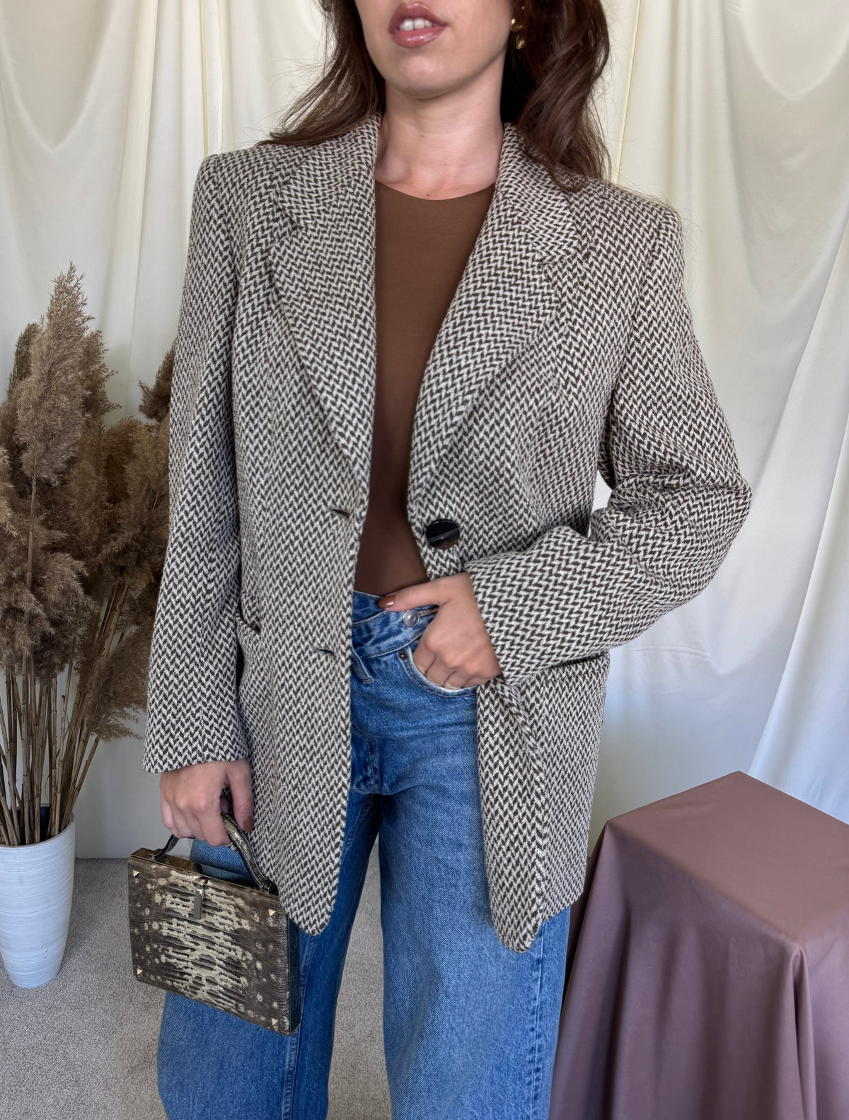Sacou luxury ESCADA din stofă premium de lână, țesătură mai groasă ( mărimea L)