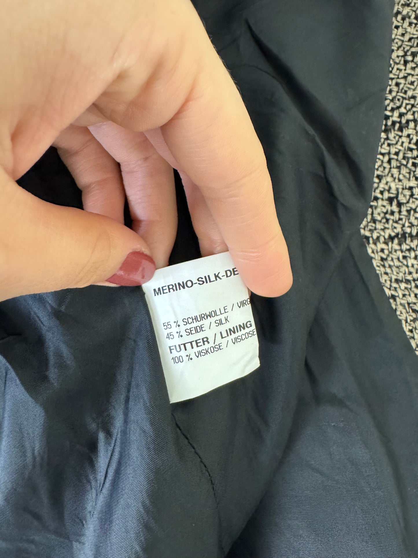 Sacou vintage din lana și mătase( mărimea S-M)