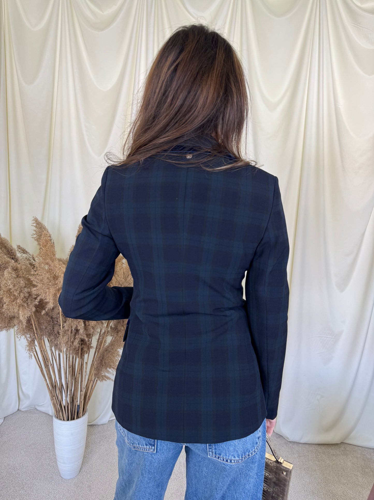 Sacou cambrat Rich & Royal cu detalii din catifea 
(Mărimea 34/XS)