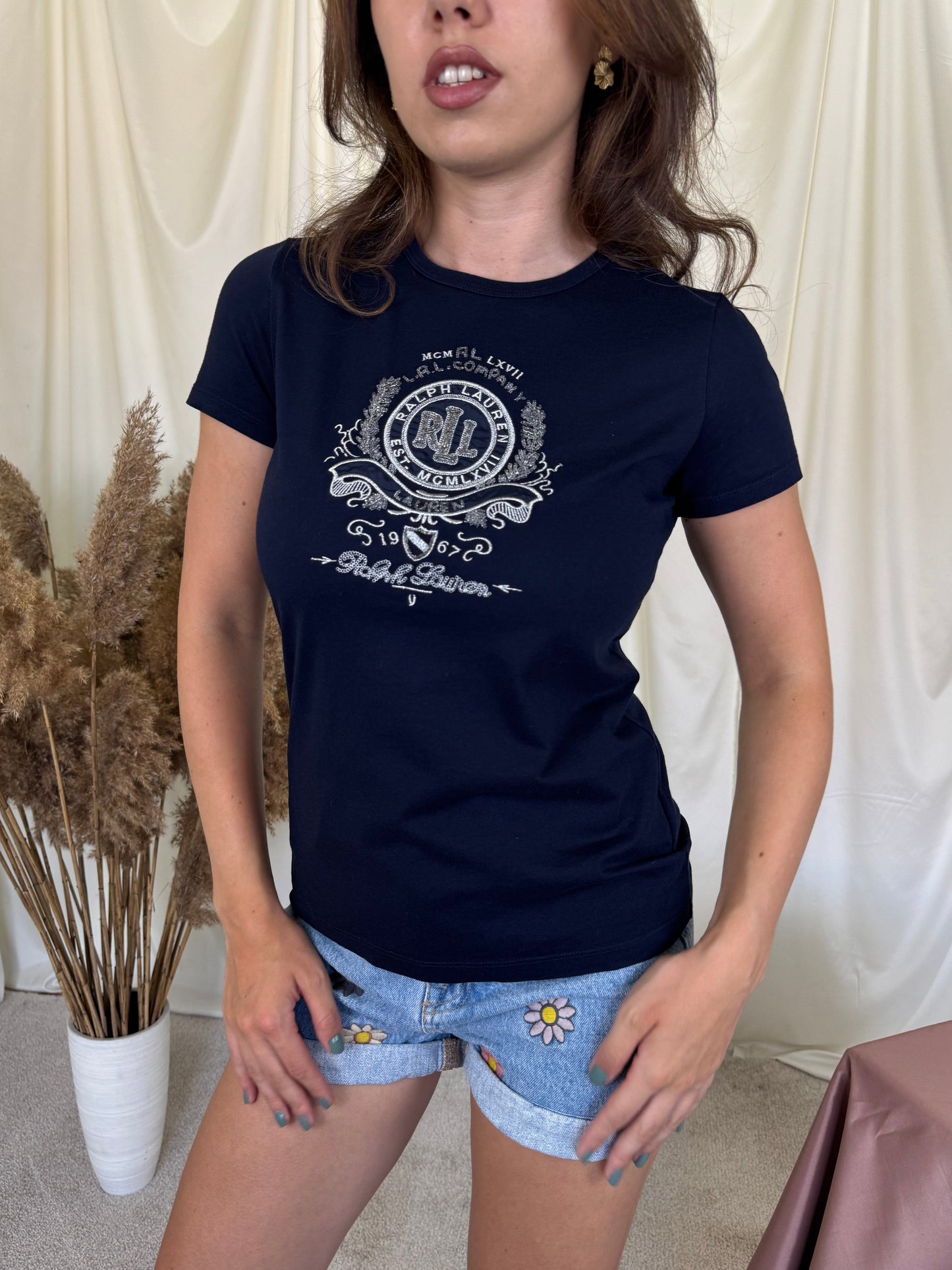 Tricou Ralph Lauren din bumbac cu logo 
(Mărimea XS)