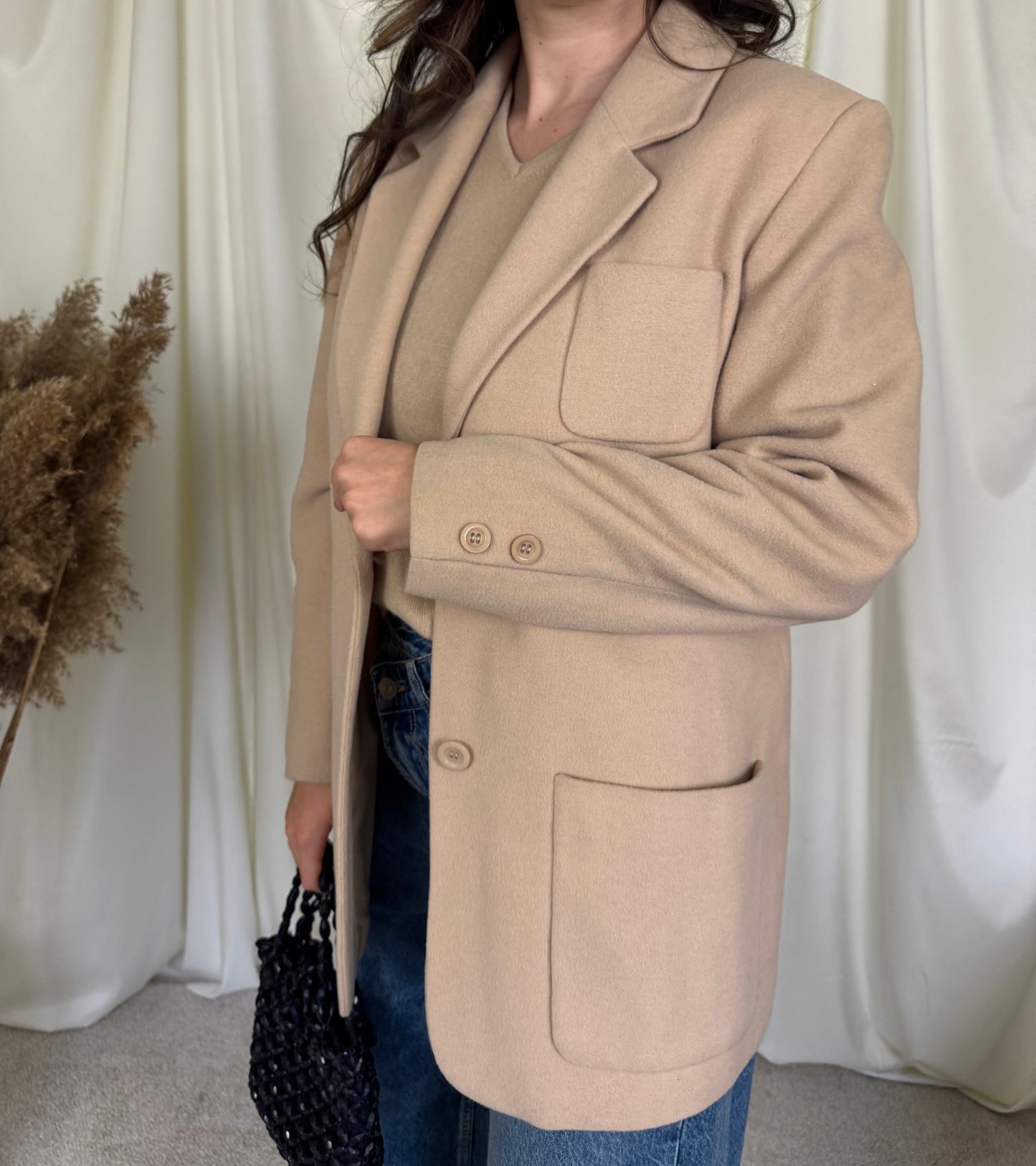 Sacou jachetă din 90% lână și casmir( mărimea M)