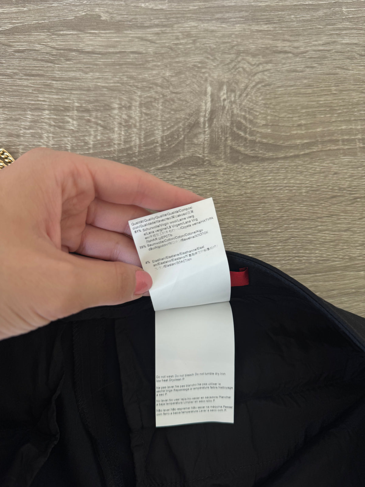 Pantalon elegant HUGO BOSS  cu talie medie din lana și bumbac ( mărimea S)
