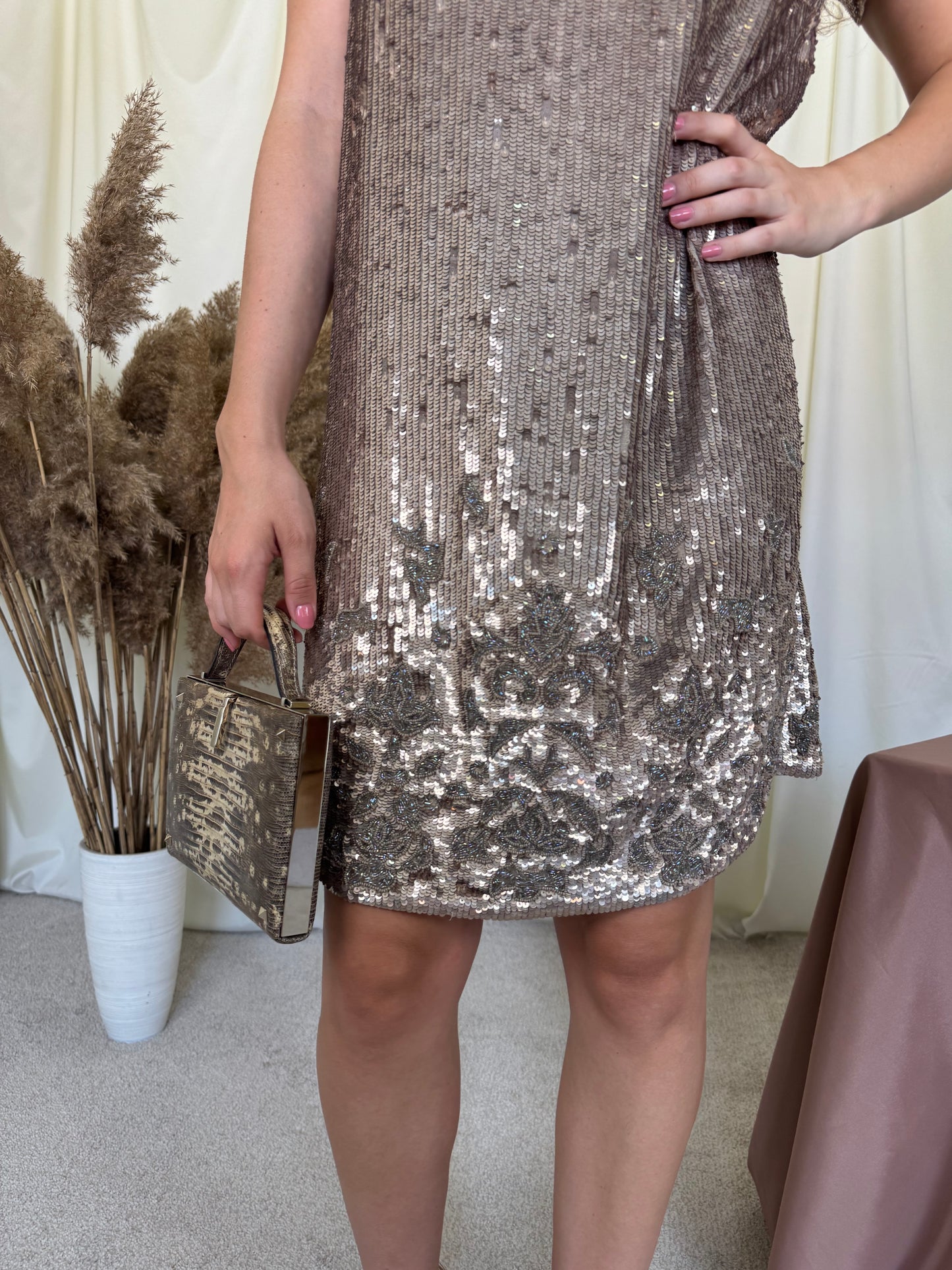Rochie de ocazie TWINSET cu paiete și aplicații superbe ( mărimea S- S/M)