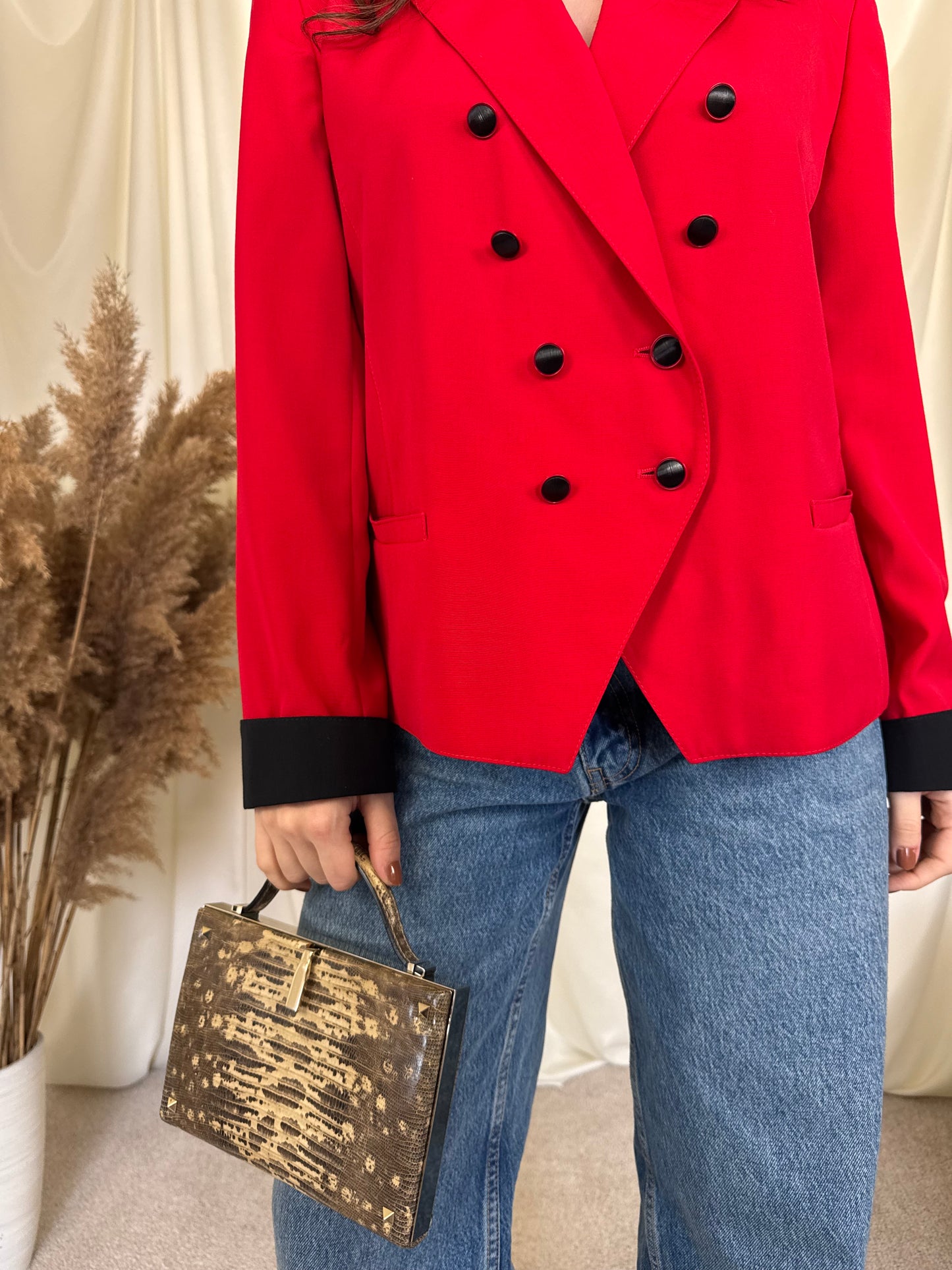 Sacou vintage elegant la rând dublu de nasturi (M)