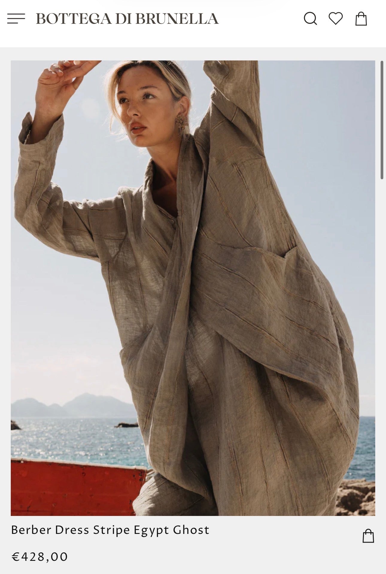 Rochie La Bottega di Brunella din 100% in în croi amplu ( mărimea L/XL)