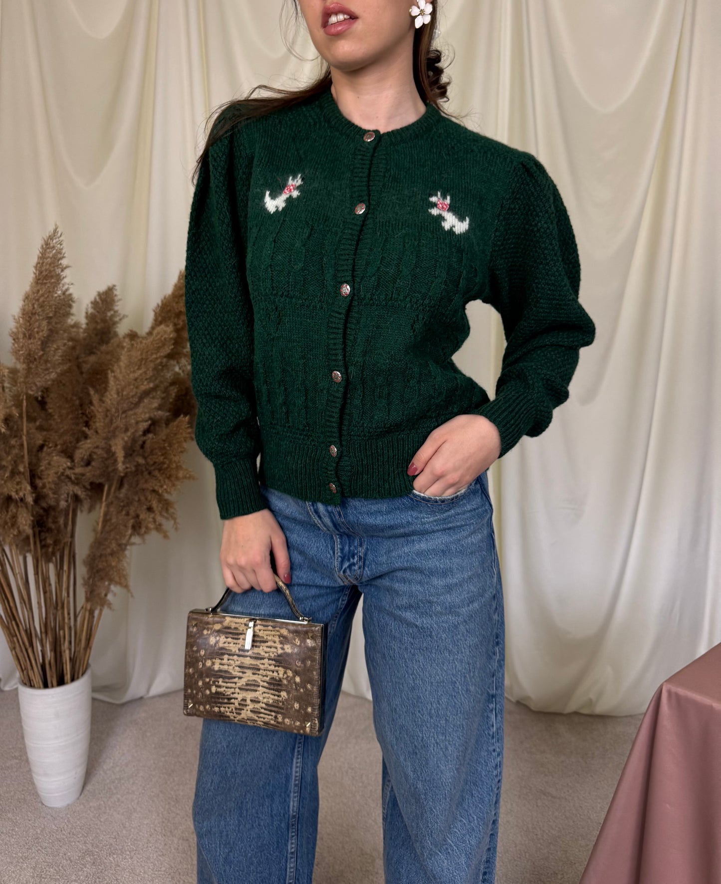 Cardigan mega cute din 50% lână și alpaca (mărimea M)