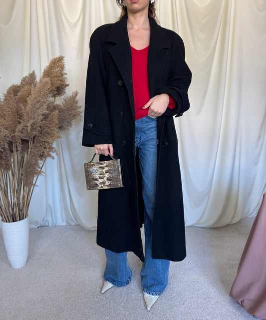 Palton vintage superb din 100% lana, fit oversized ( mărimea L)