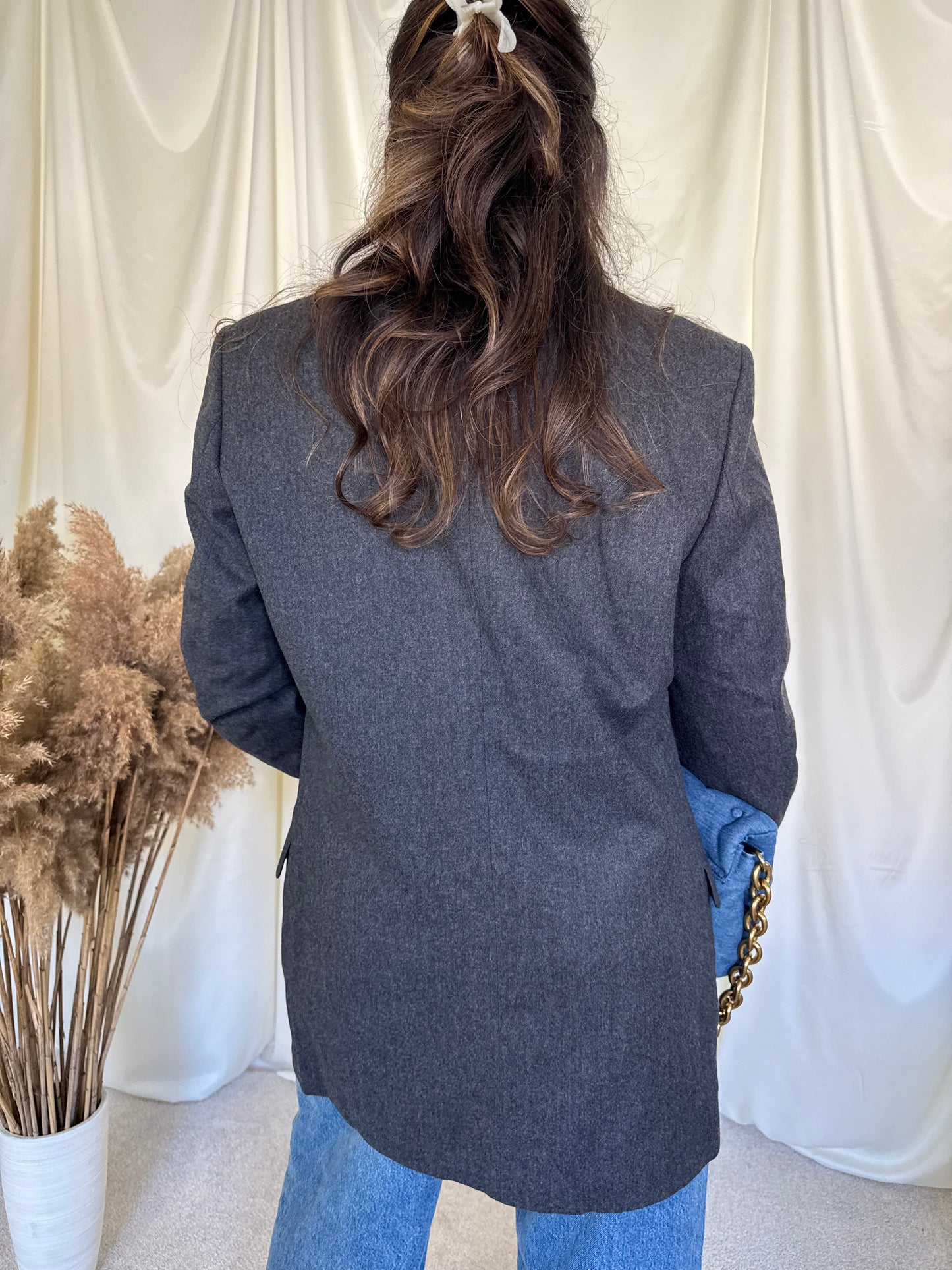 Sacou vintage TALL din stofă de lână pură