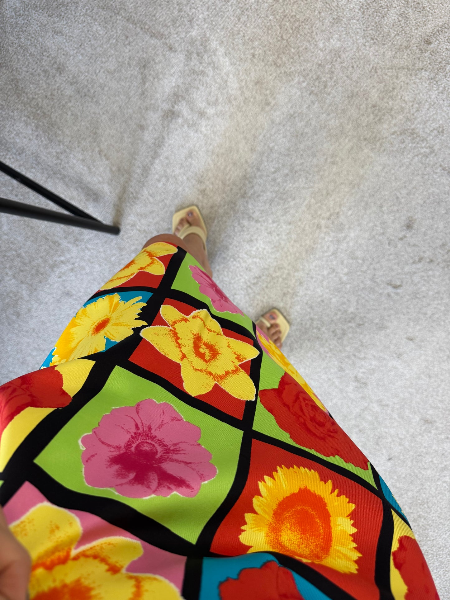 Rochie luxury 90’s Laurel by Escada din 100% matase naturala cu print floral ( marimea 40/ M/L)