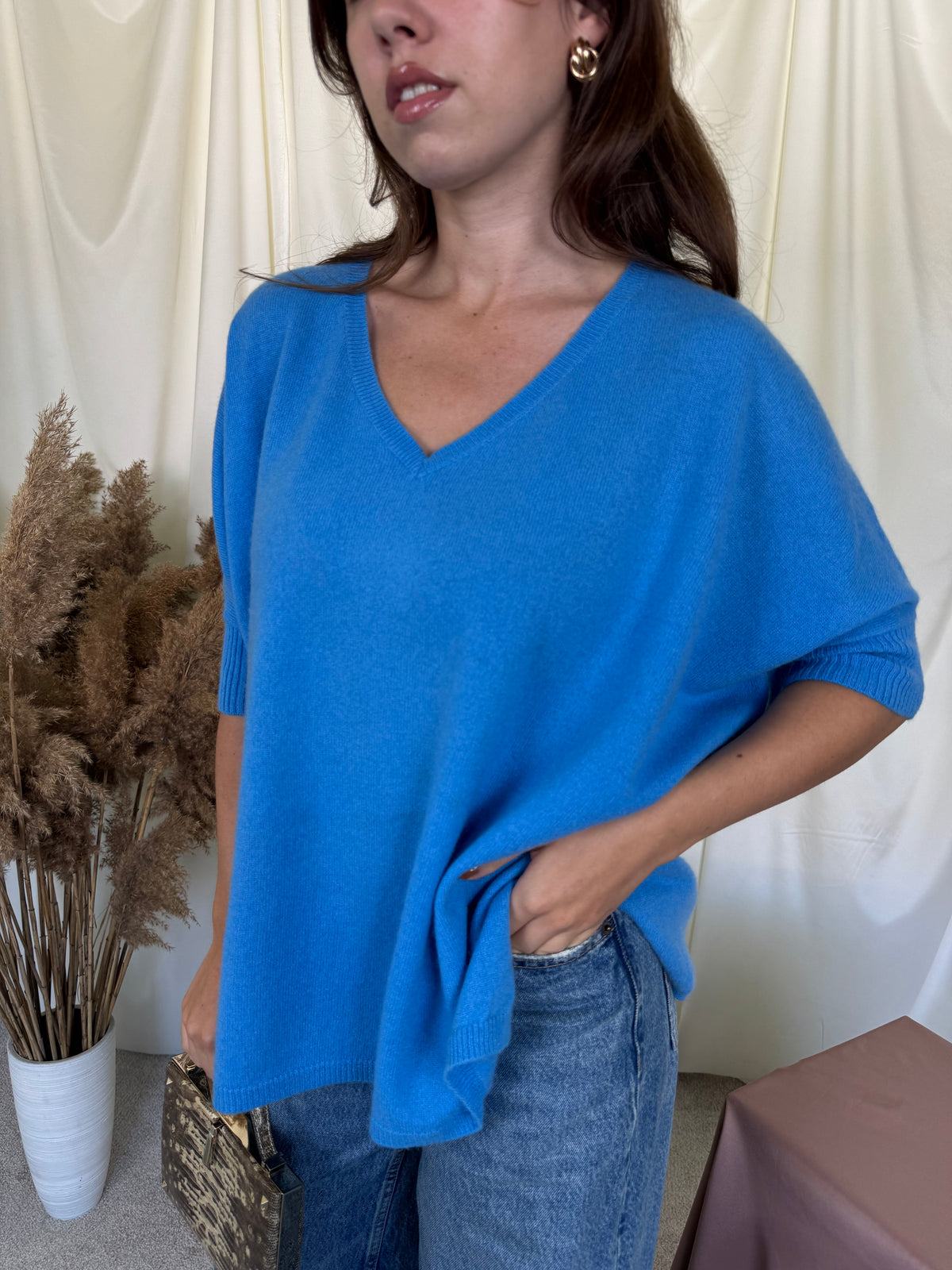 Bluză NOT SHY din 100% cașmir, fit oversized ( mărimea S-XL)