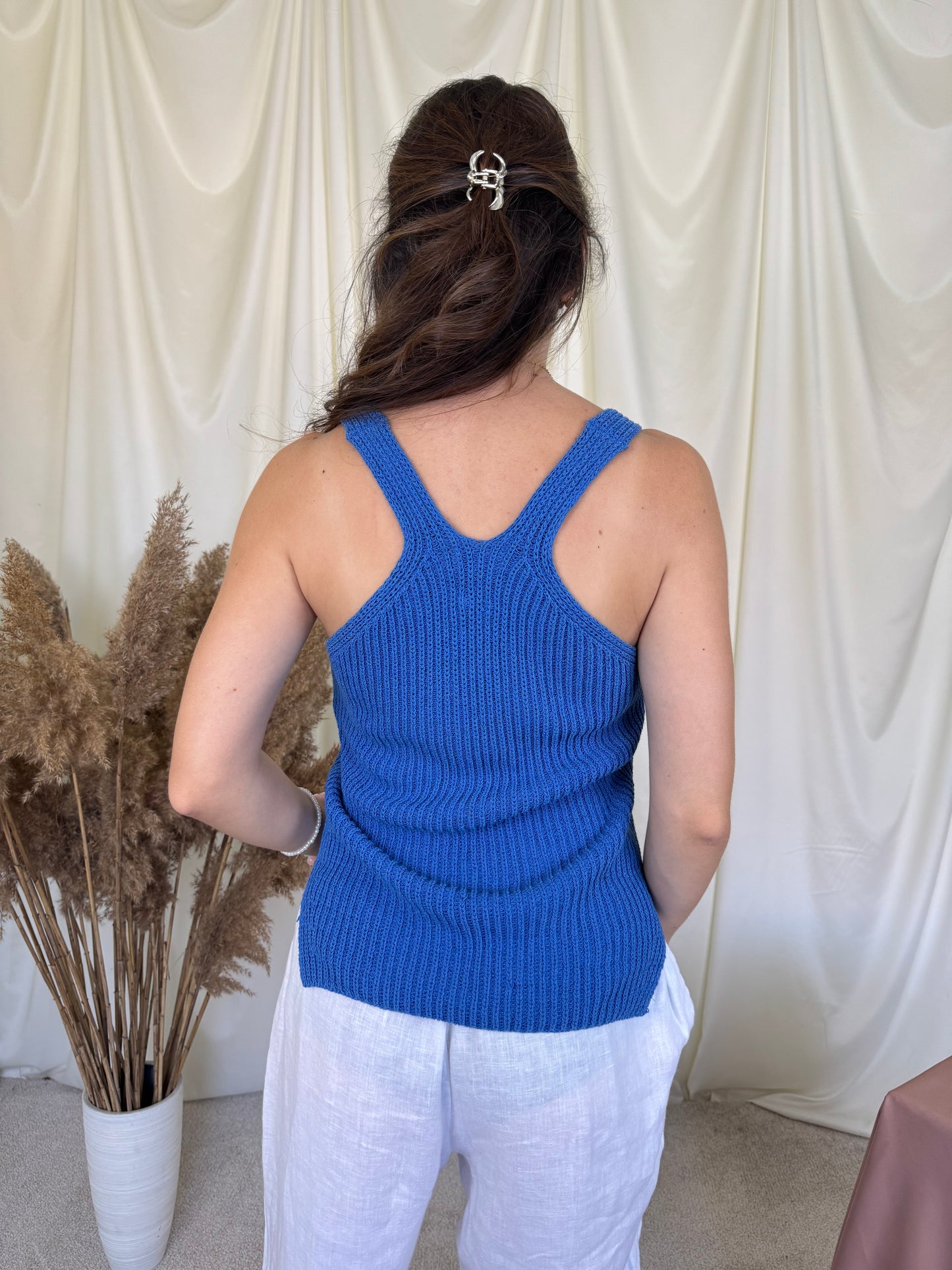 Top Massimo Dutti din tricot albastru ( mărimea XS-M)