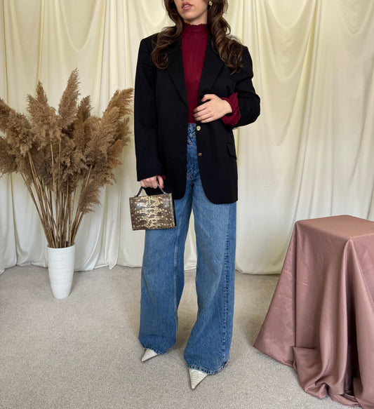 Sacou luxury BURBERRY din 100% lână cu nasturi metalici ( mărimea L)