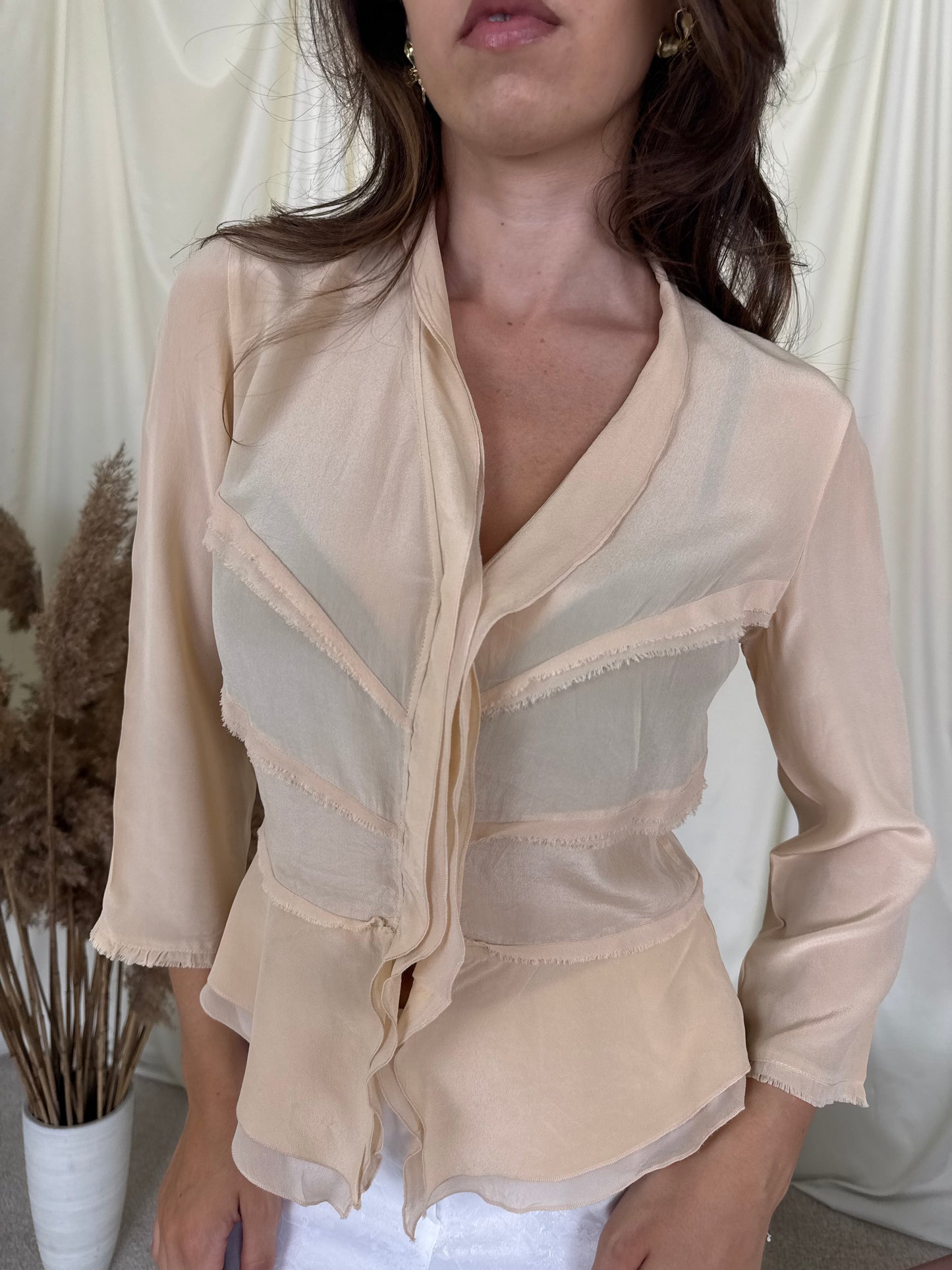 Cămașă Max Mara din mătase pură, extrem de finuță și elegantă ( mărimea S)