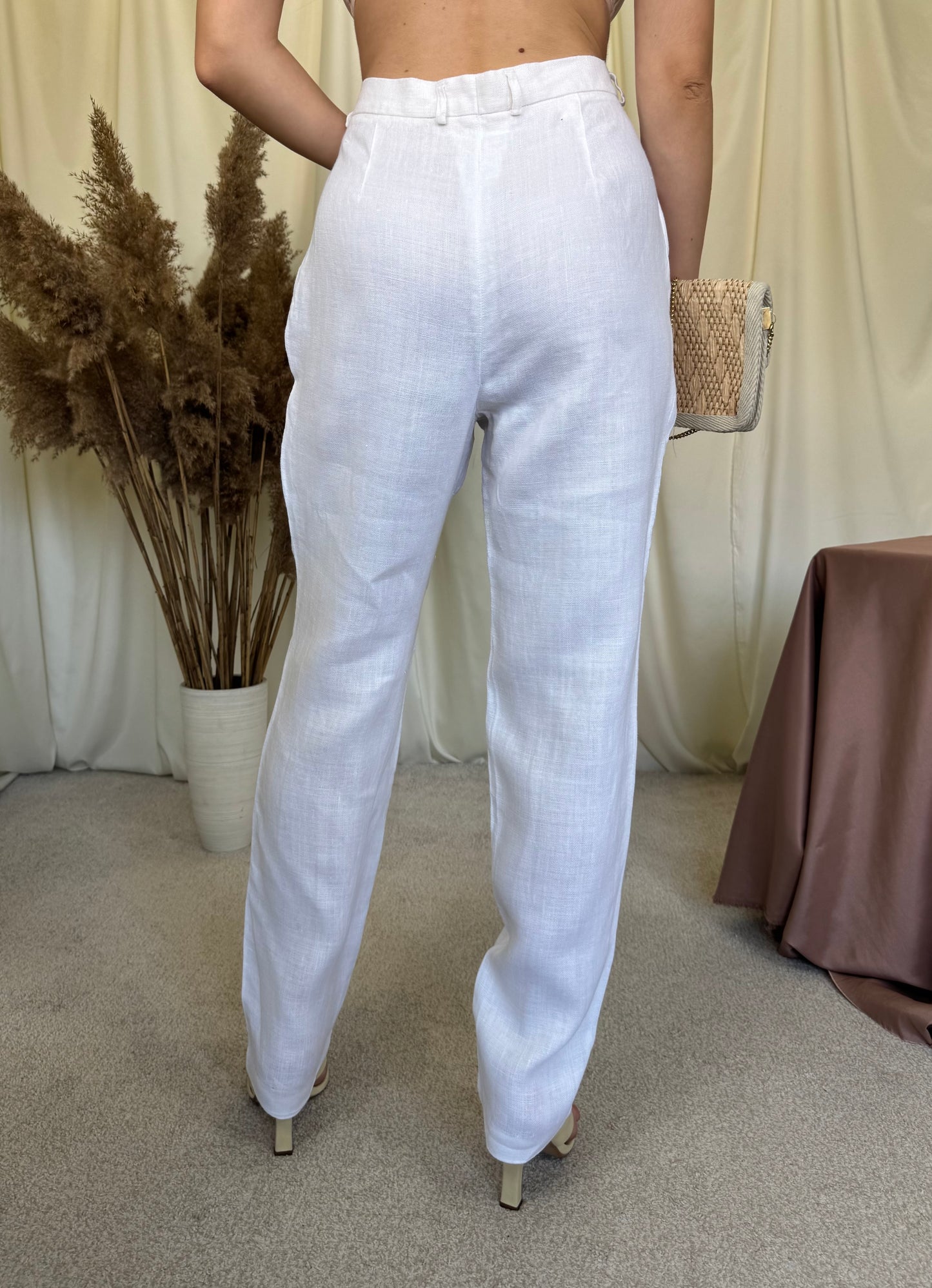 Pantalon premium JOSEPH JANARD nou din 100% in cu talie super înaltă ( mărimea M/L)