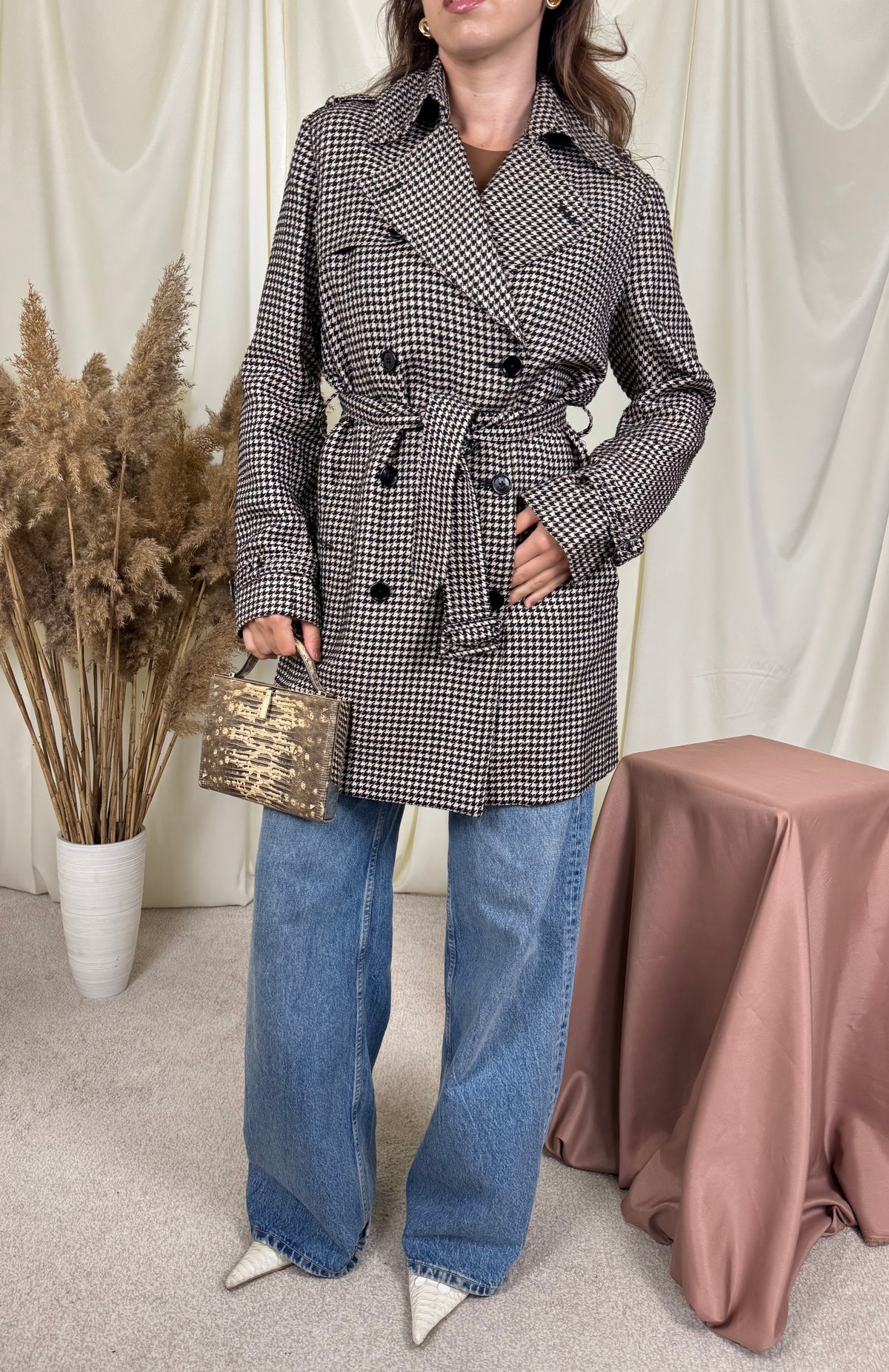 Trench luxury Ralph Lauren PURPLE LABLE din Lana și vascoza ( mărimea S/M)