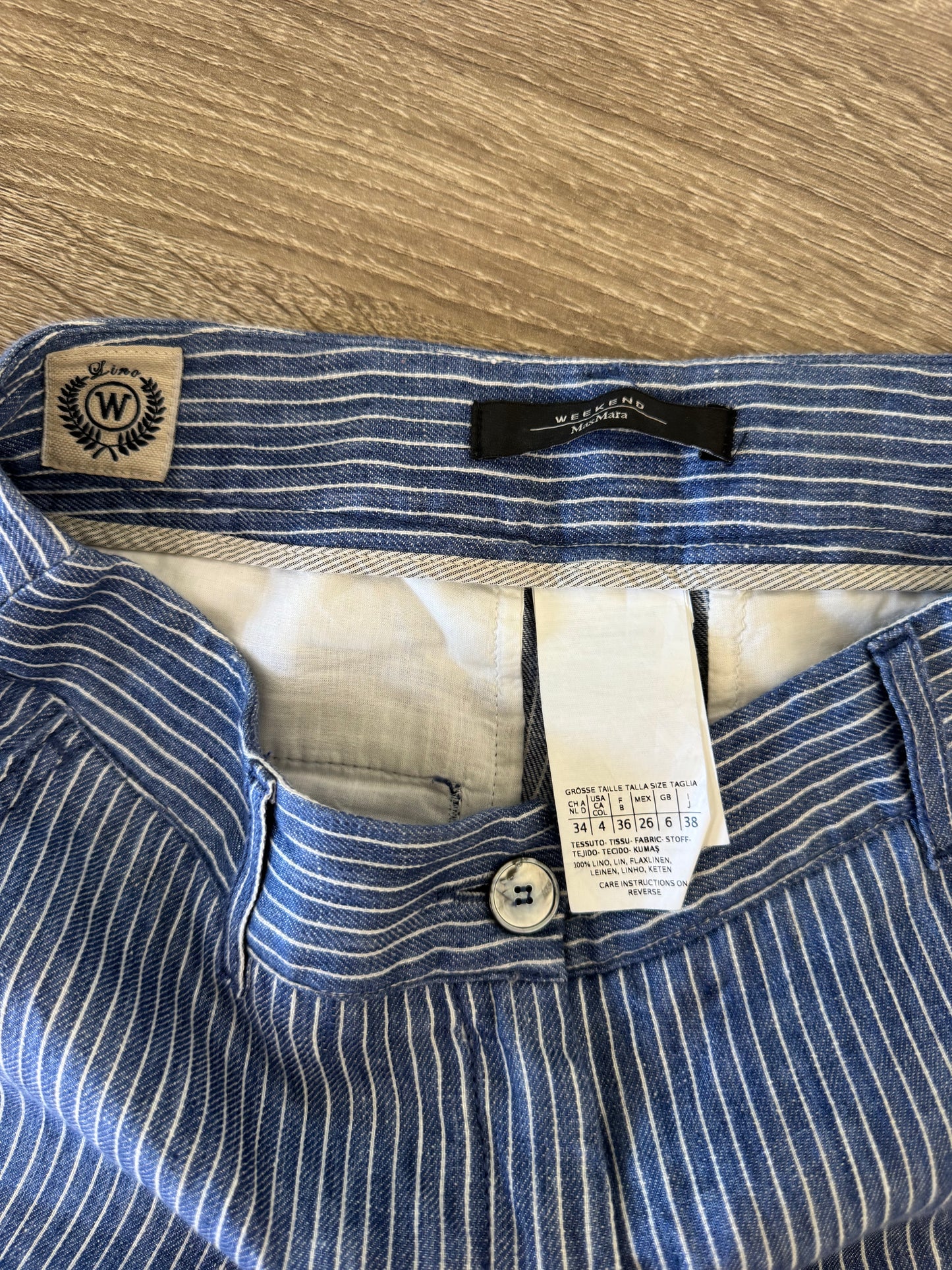Pantalon MAX MARA din 100% in cu print 
(Mărimea S)