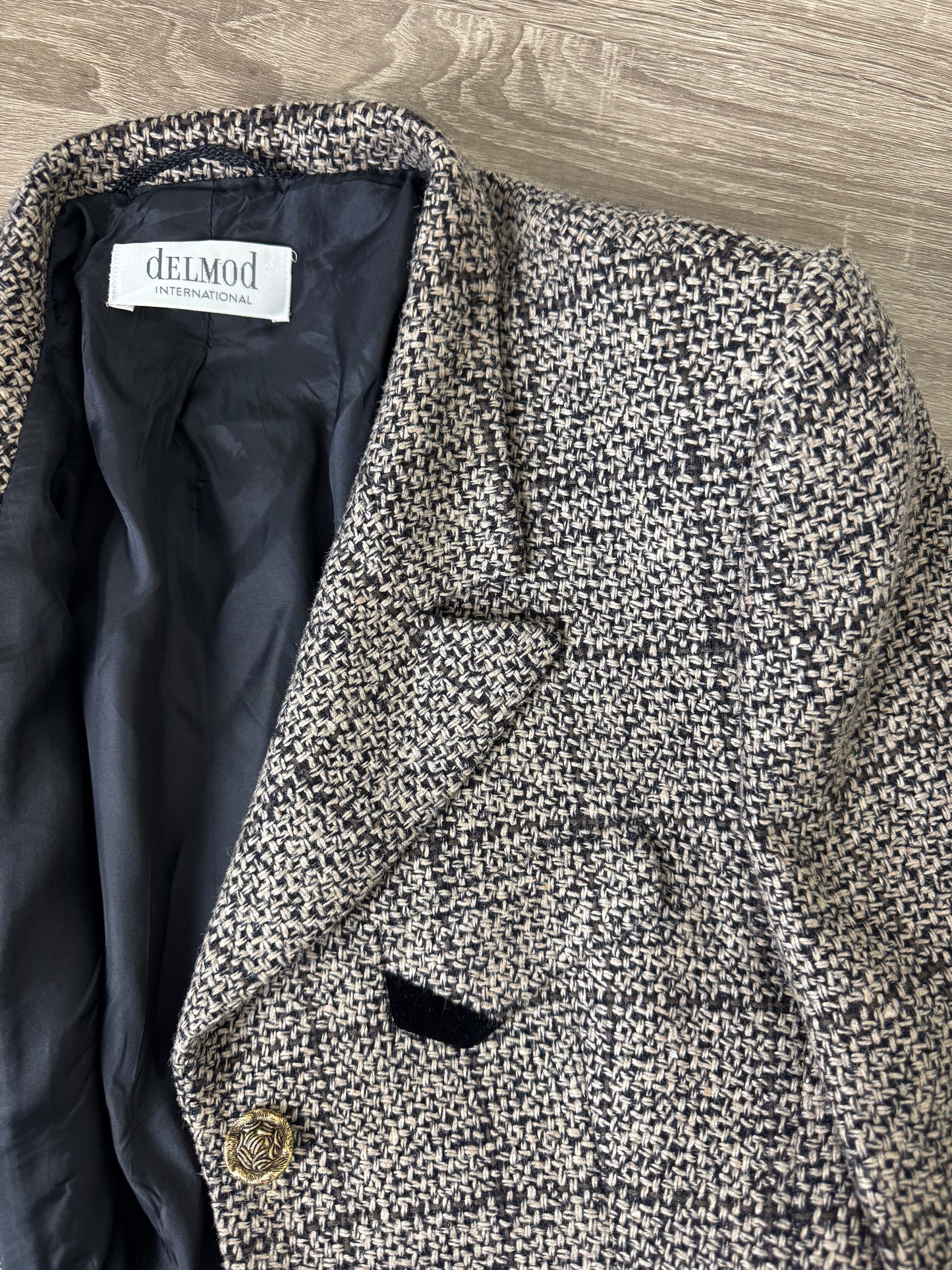 Sacou vintage din lana și mătase( mărimea S-M)