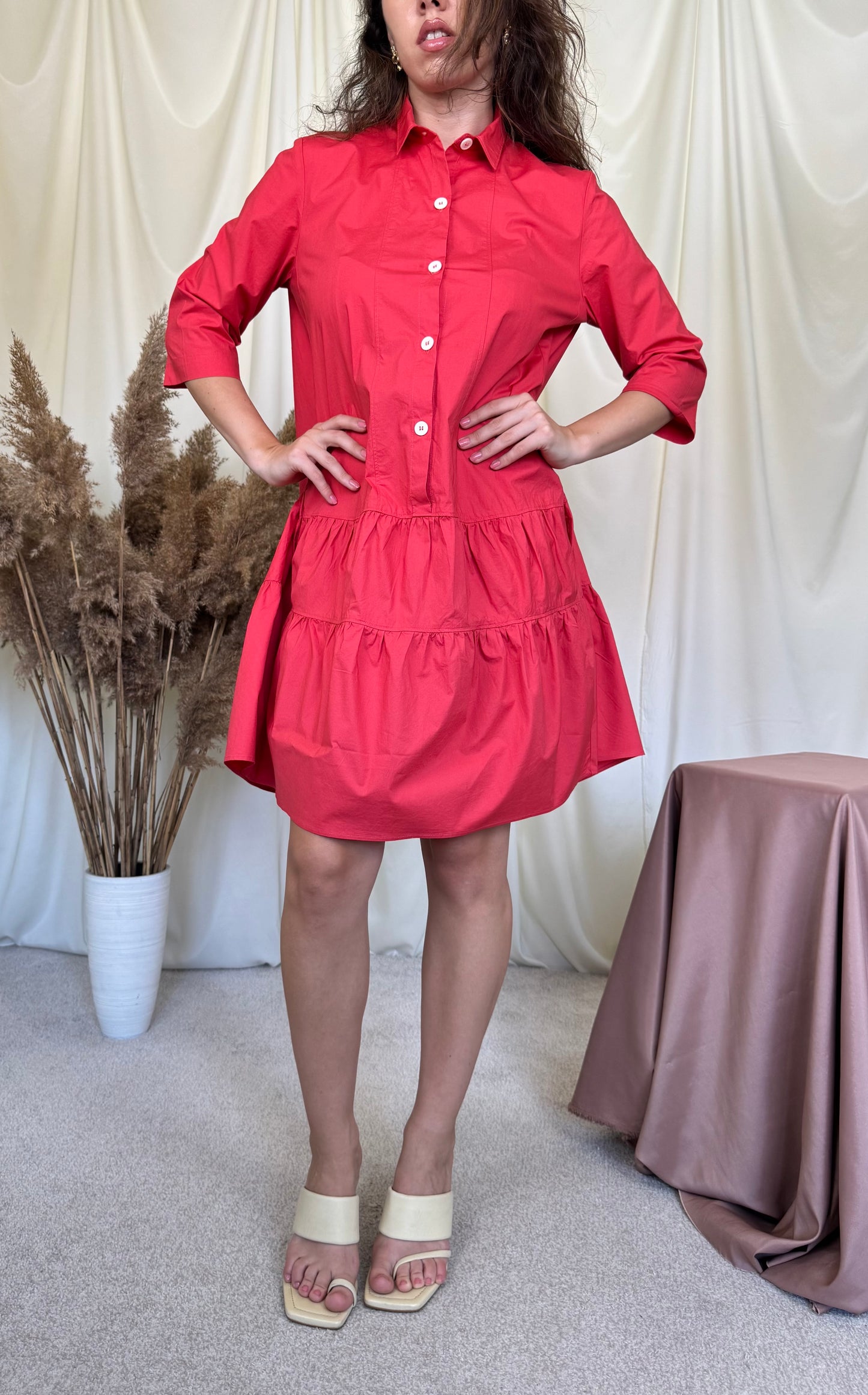 Rochie premium ROSSO 35 din 100% bumbac, brand italienesc ( mărimea S- S/M)
