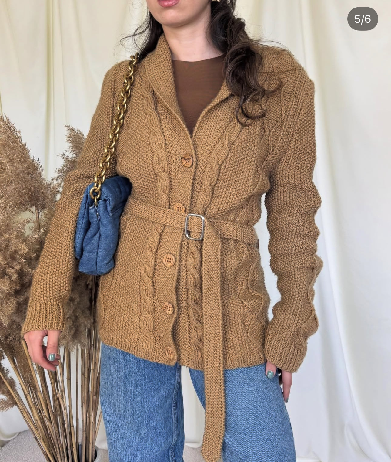 Cardigan vintage din Lână handmade( mărimea S-L)