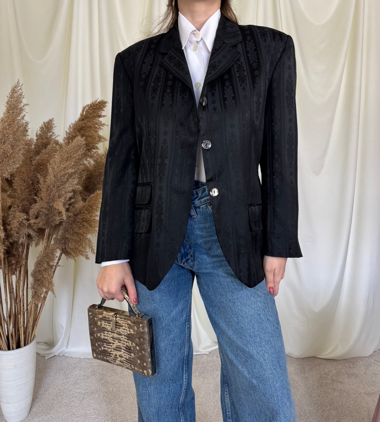 Sacou superb Stefanel, stofă cu print 
Mărimea 46 italienesc( M/L)