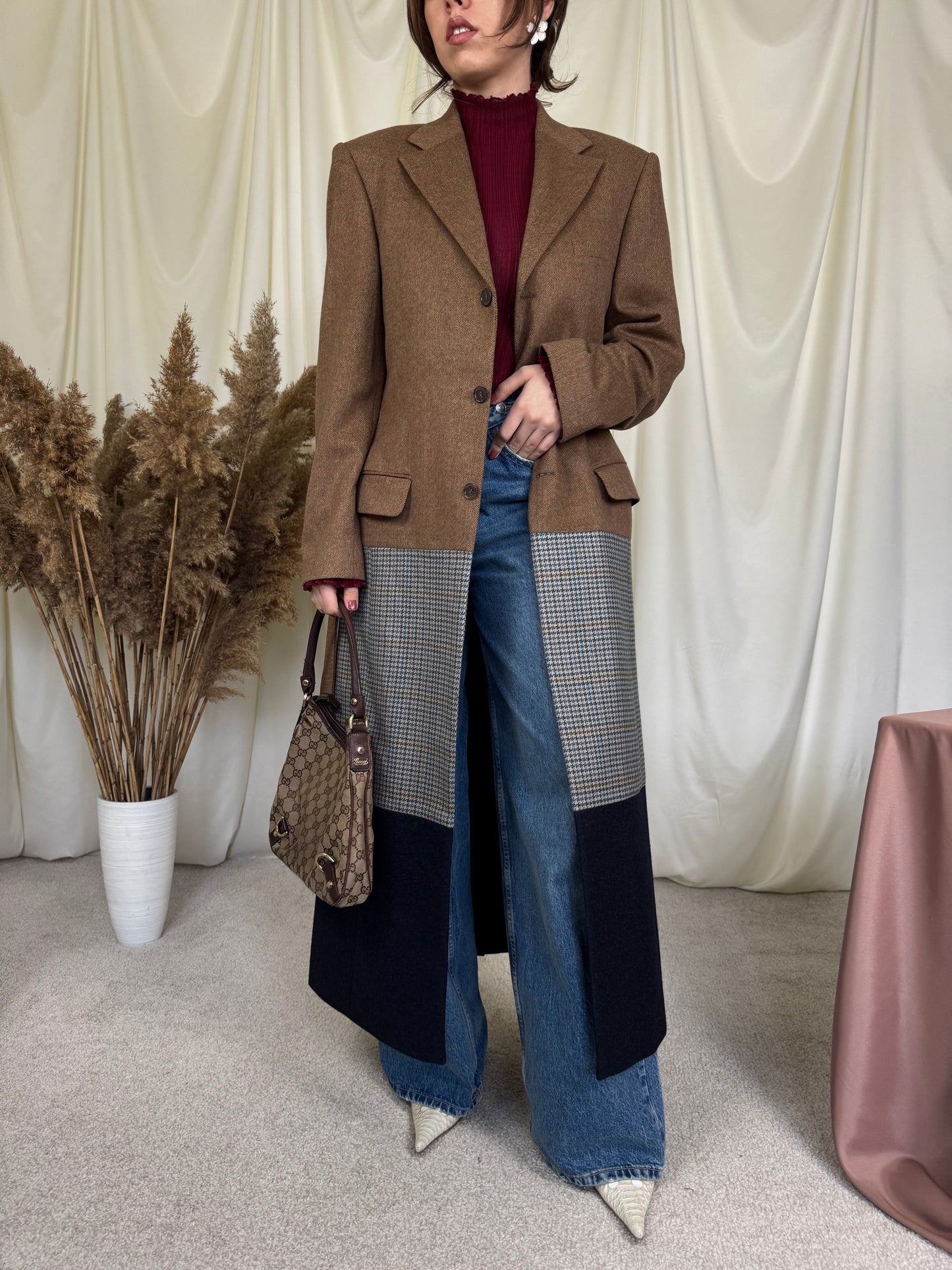 Palton din lână și cașmir unicat ( M)