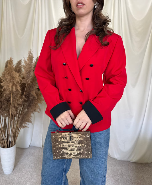 Sacou vintage elegant la rând dublu de nasturi (M)