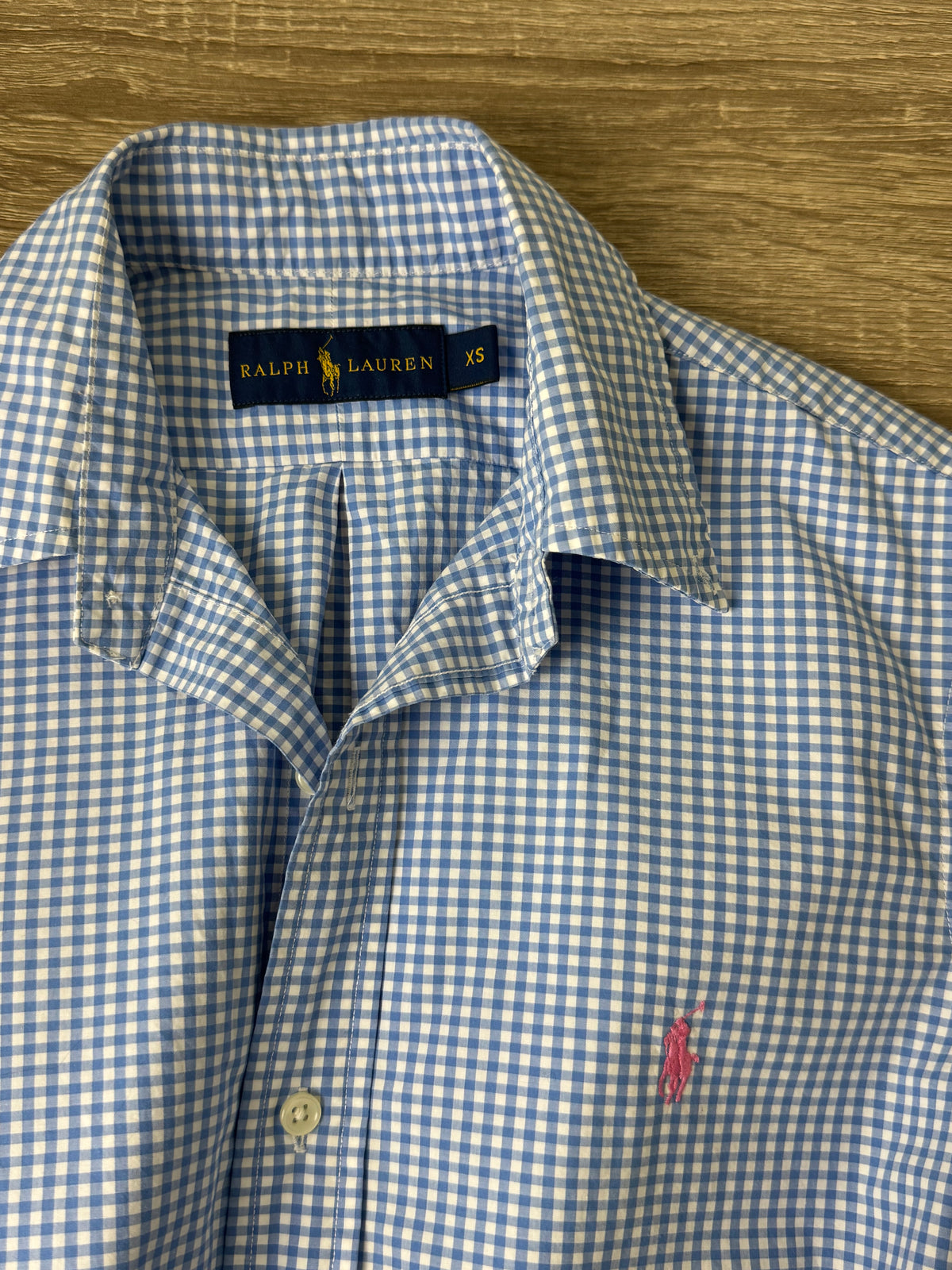 Cămașă din bumbac cu print bleo în carouri RALPH LAUREN ( mărimea S-M)