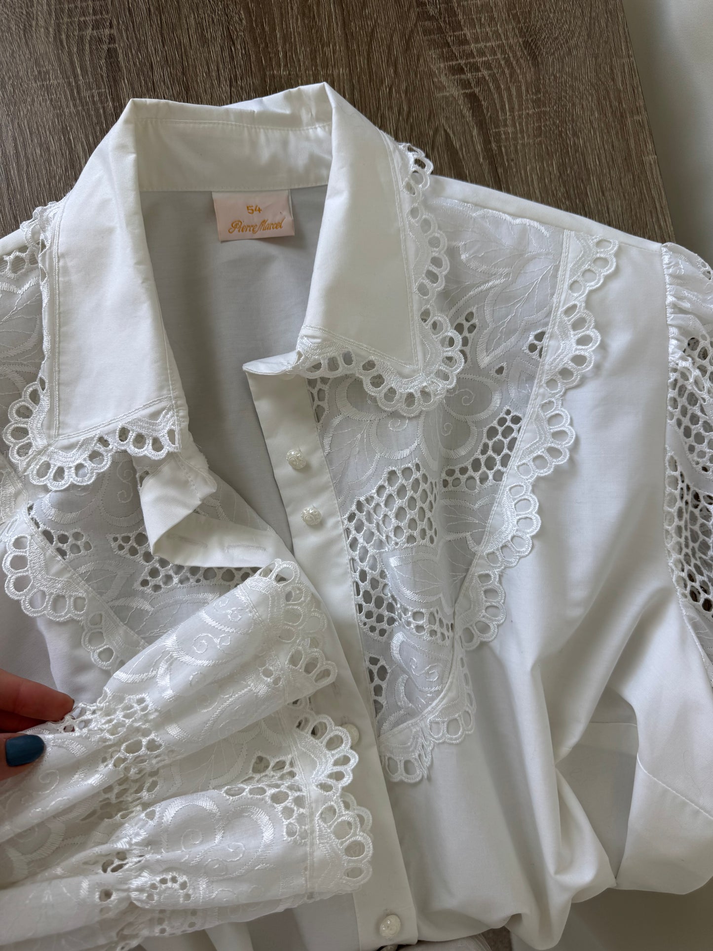 Cămașă vintage spectaculoasa din 100% bumbac cu broderie superbă ( mărimea XXL)