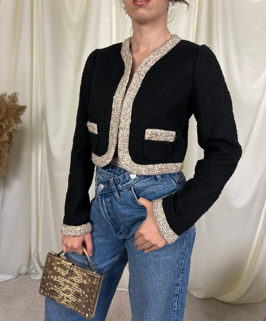 Jacheta de brand tip tweed ( mărimea s)