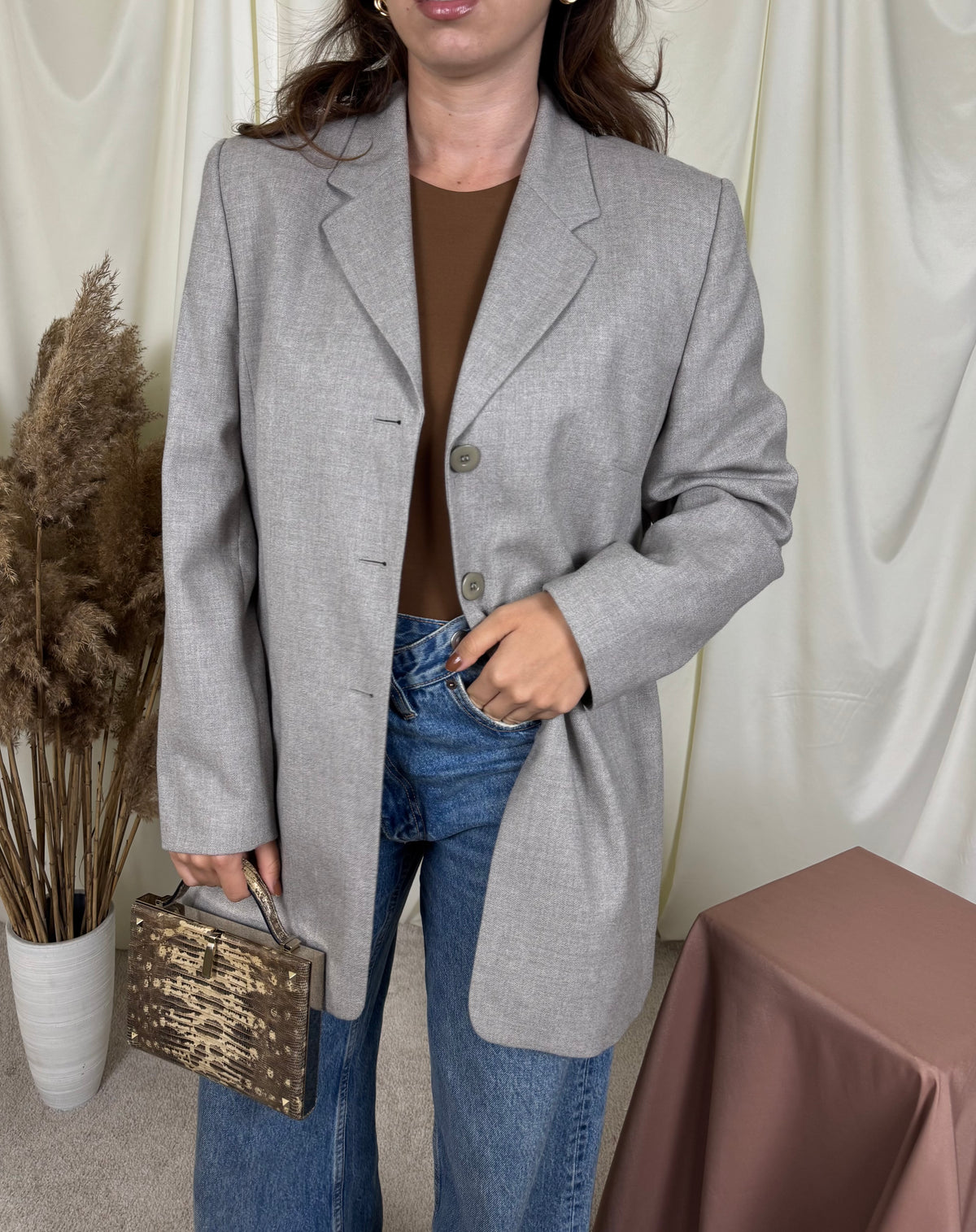 Sacou Barbara Lebek din 100% lână fină cu buzunare laterale ( mărimea L)