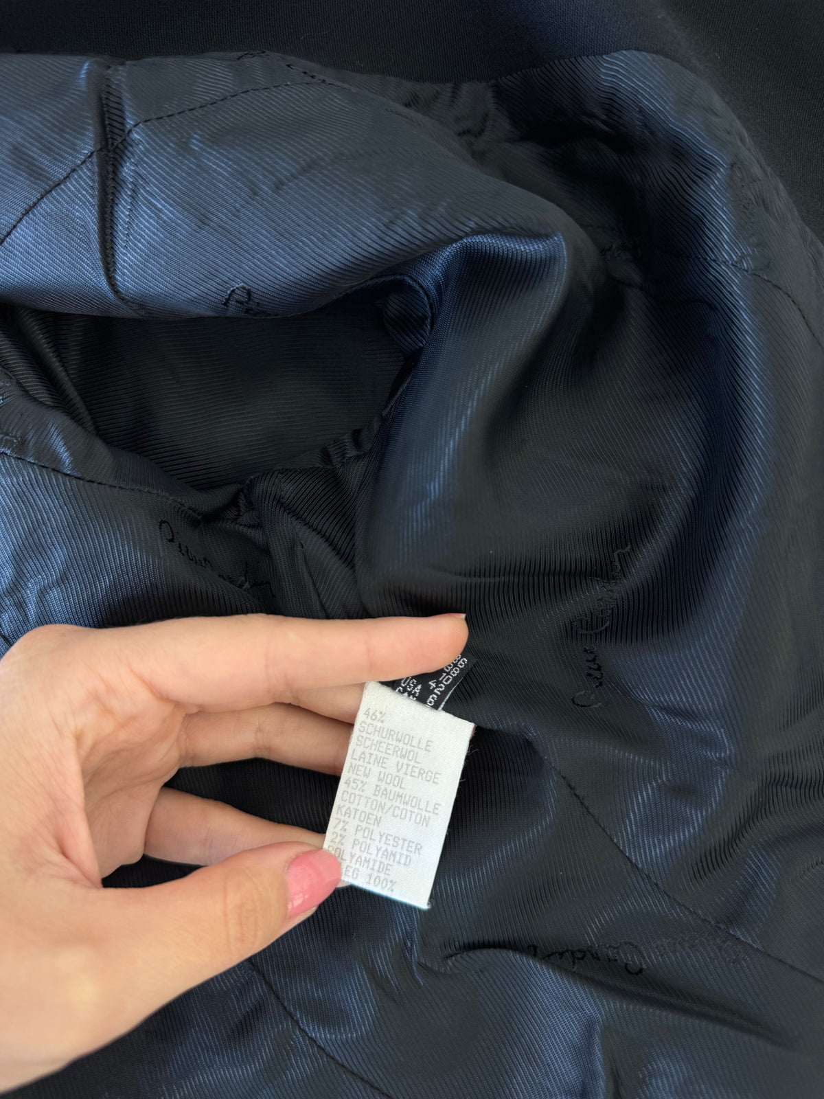 Sacou-jachetă luxury Pierre Cardin din stofă premium de lana și bumbac cu print, croi superb ( mărimea S)
