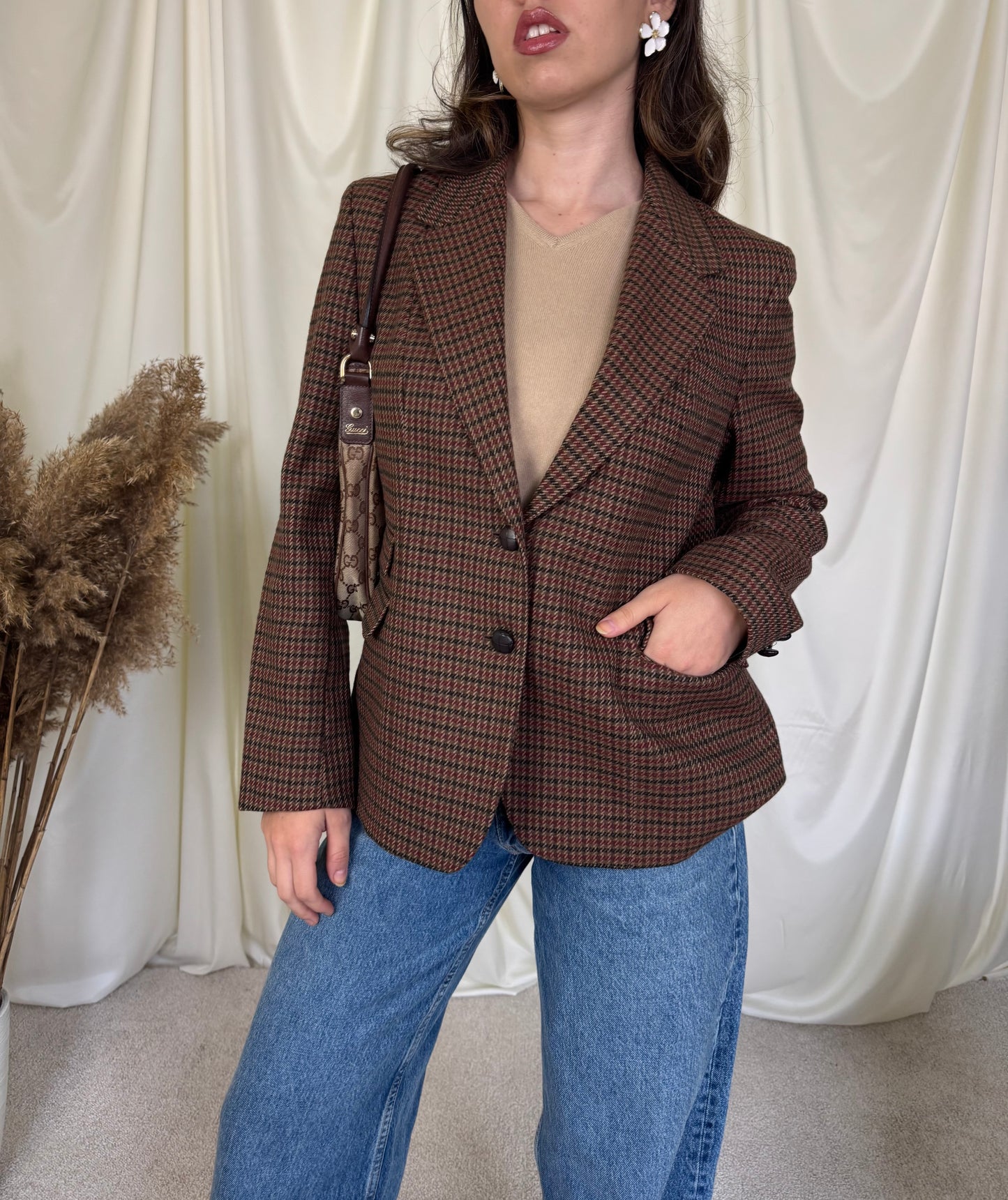 Sacou vintage 100% lână (mărimea S-M)