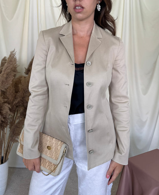 Sacou- jacheta premium DOLCE & GABANNA din bumbac, lucrat impecabil, material cu structură ( mărimea XS-S)