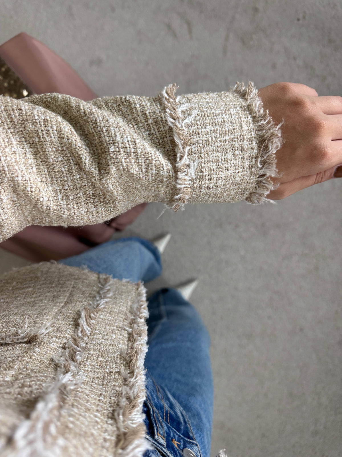 Sacou vintage Doncaster tip jachetă din mătase și rayon ( mărimea S)