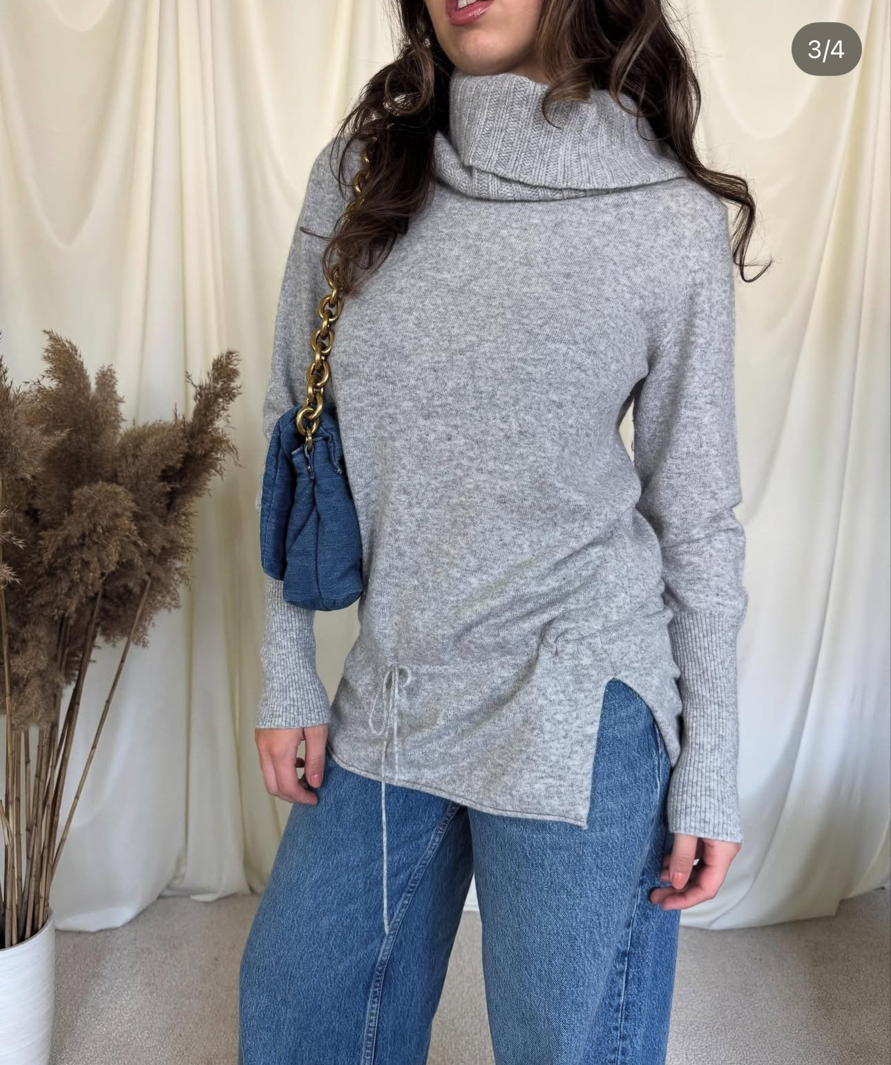 Pulover moale din lână și cașmir( mărimea S-M)