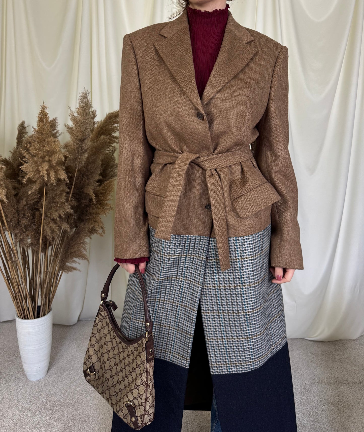 Palton din lână și cașmir unicat ( M)