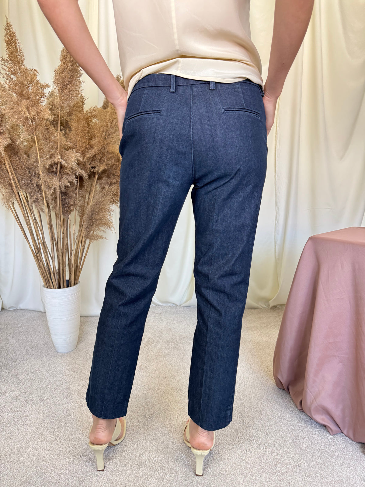 Blugi luxury MOCLER din denim de bumbac ( mărimea S/M)