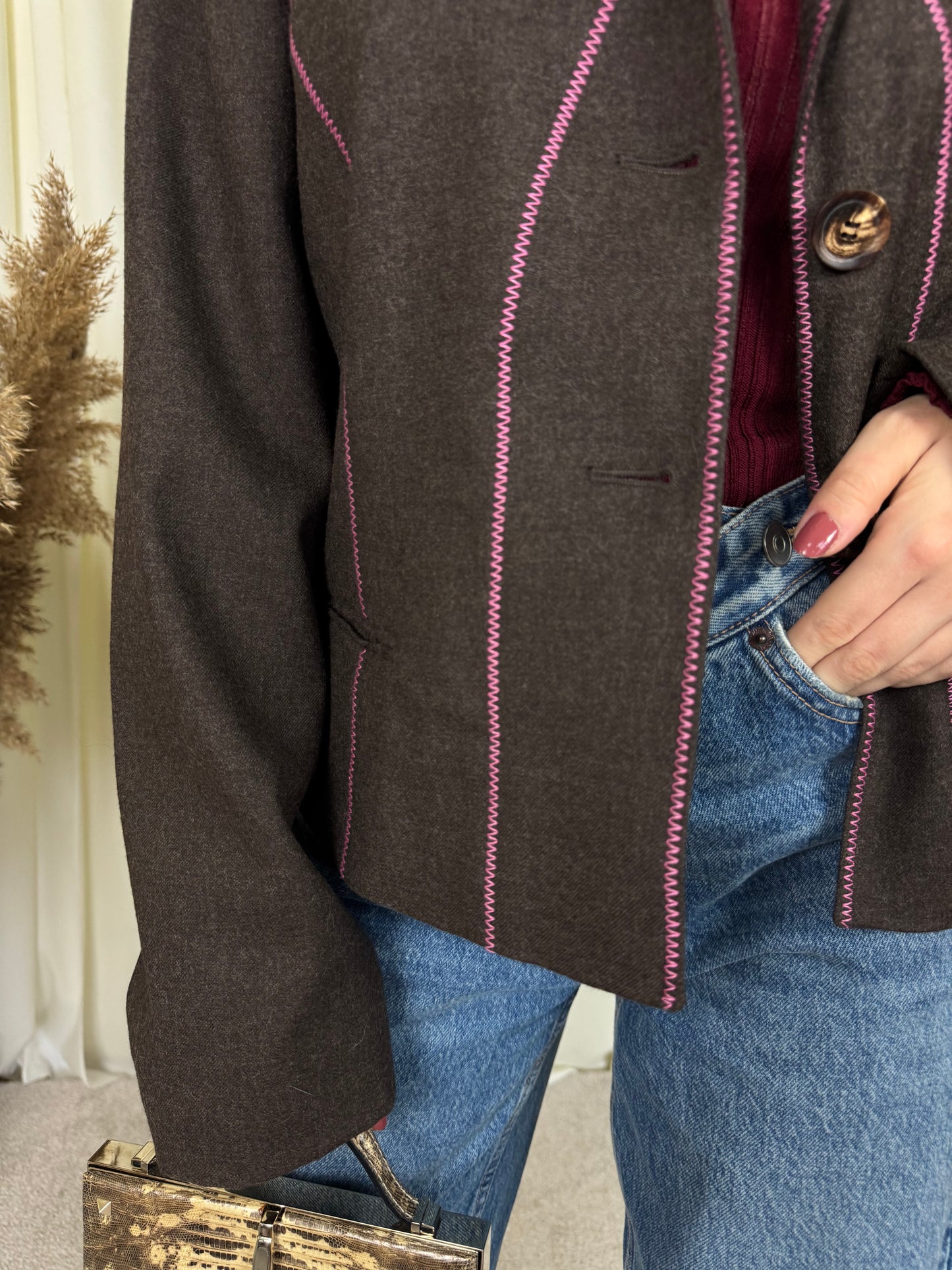 Sacou VALENTINO din stofă de la 100% lână fină, mărimea L